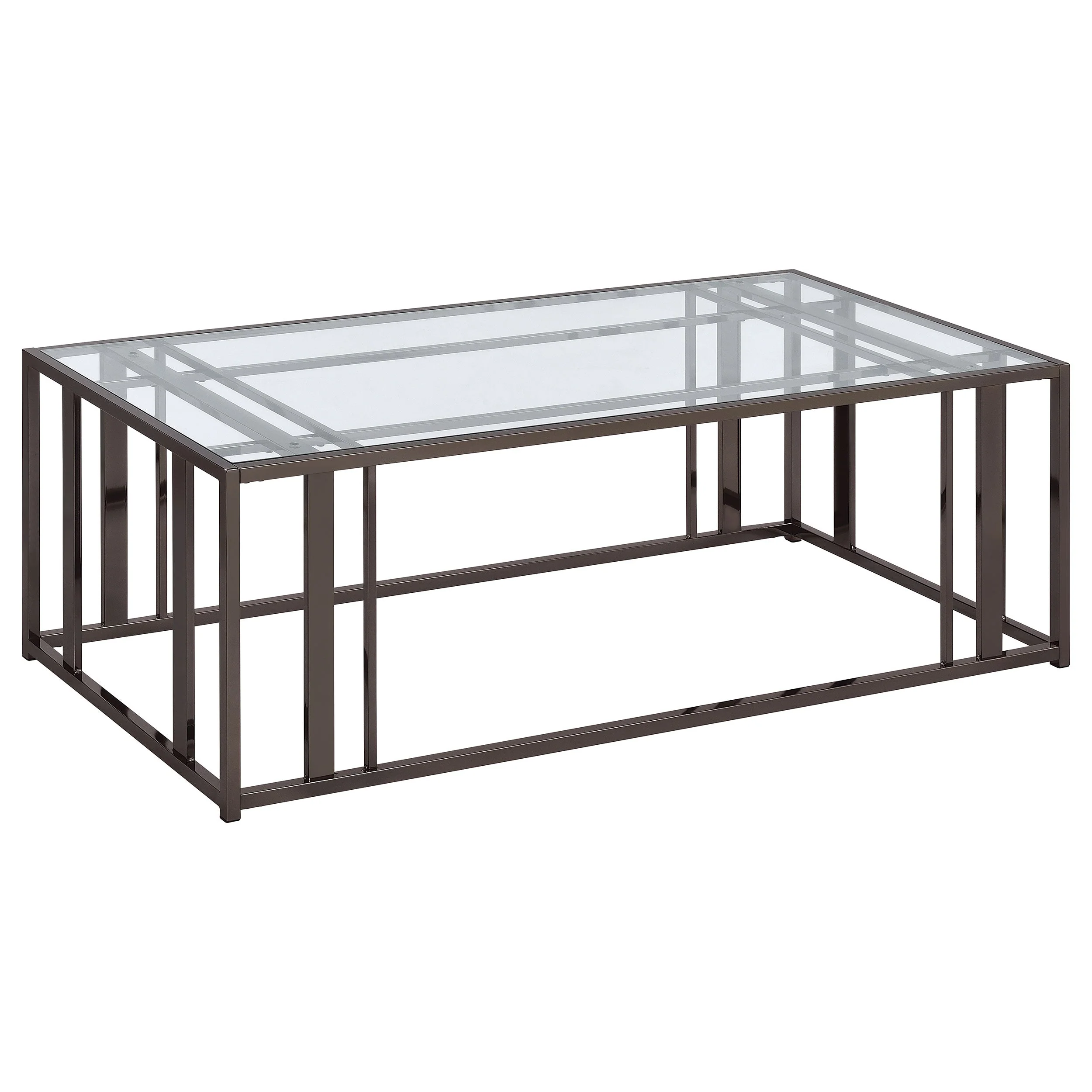 Adri Rectangular Glass Top Coffee Table - Image 12