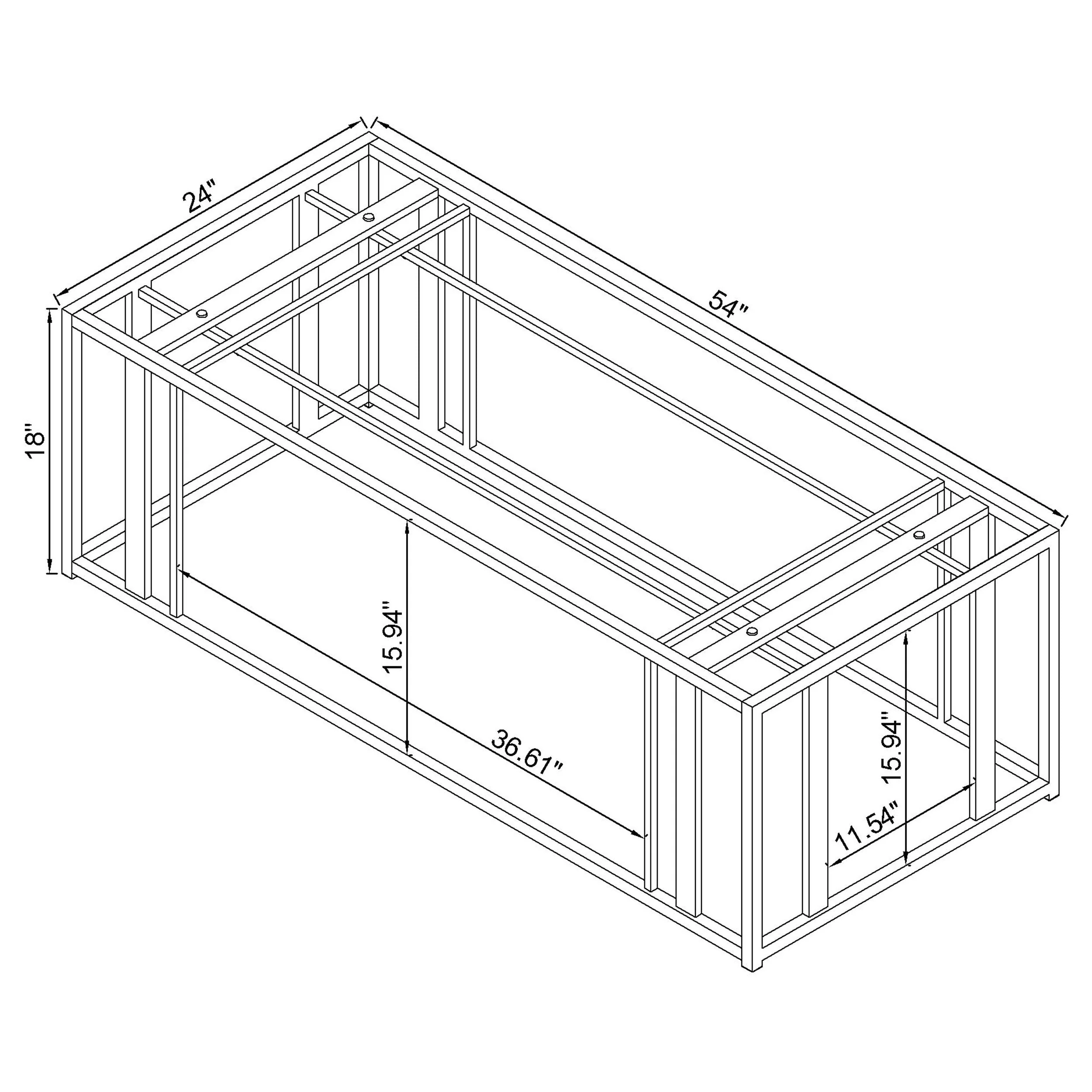 Adri Rectangular Glass Top Coffee Table - Image 15