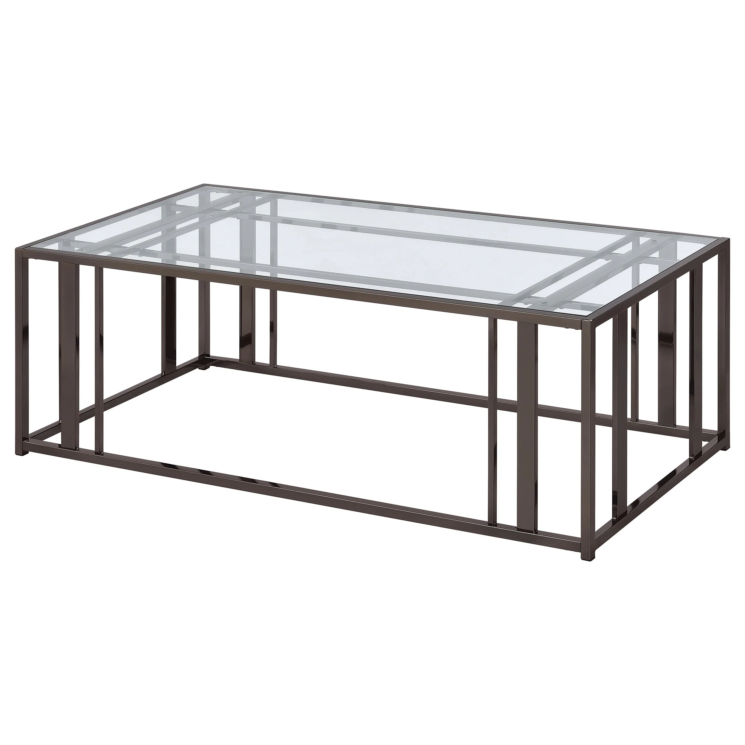 Adri Rectangular Glass Top Coffee Table - Image 8