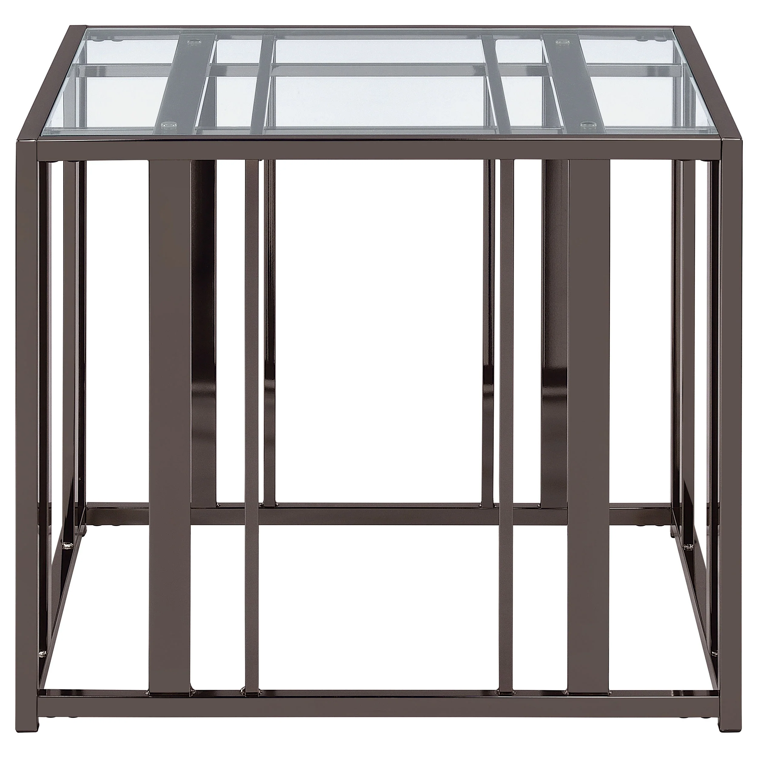 Adri Rectangular Glass Top Side End Table - Image 14