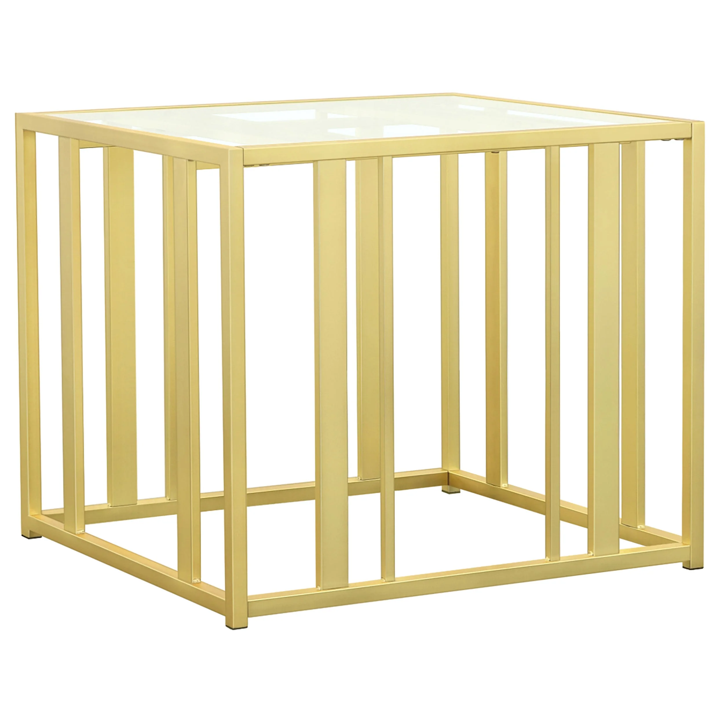 Adri Rectangular Glass Top Side End Table - Image 4