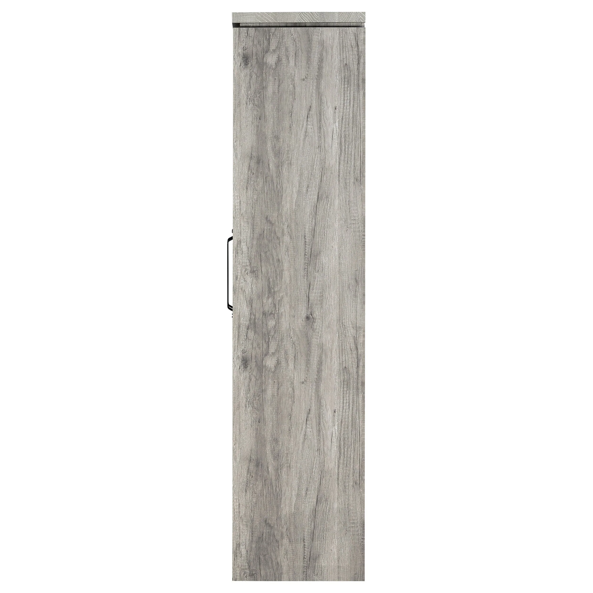 Alejo 2-door Engineered Wood Tall Cabinet Grey Driftwood - Image 7