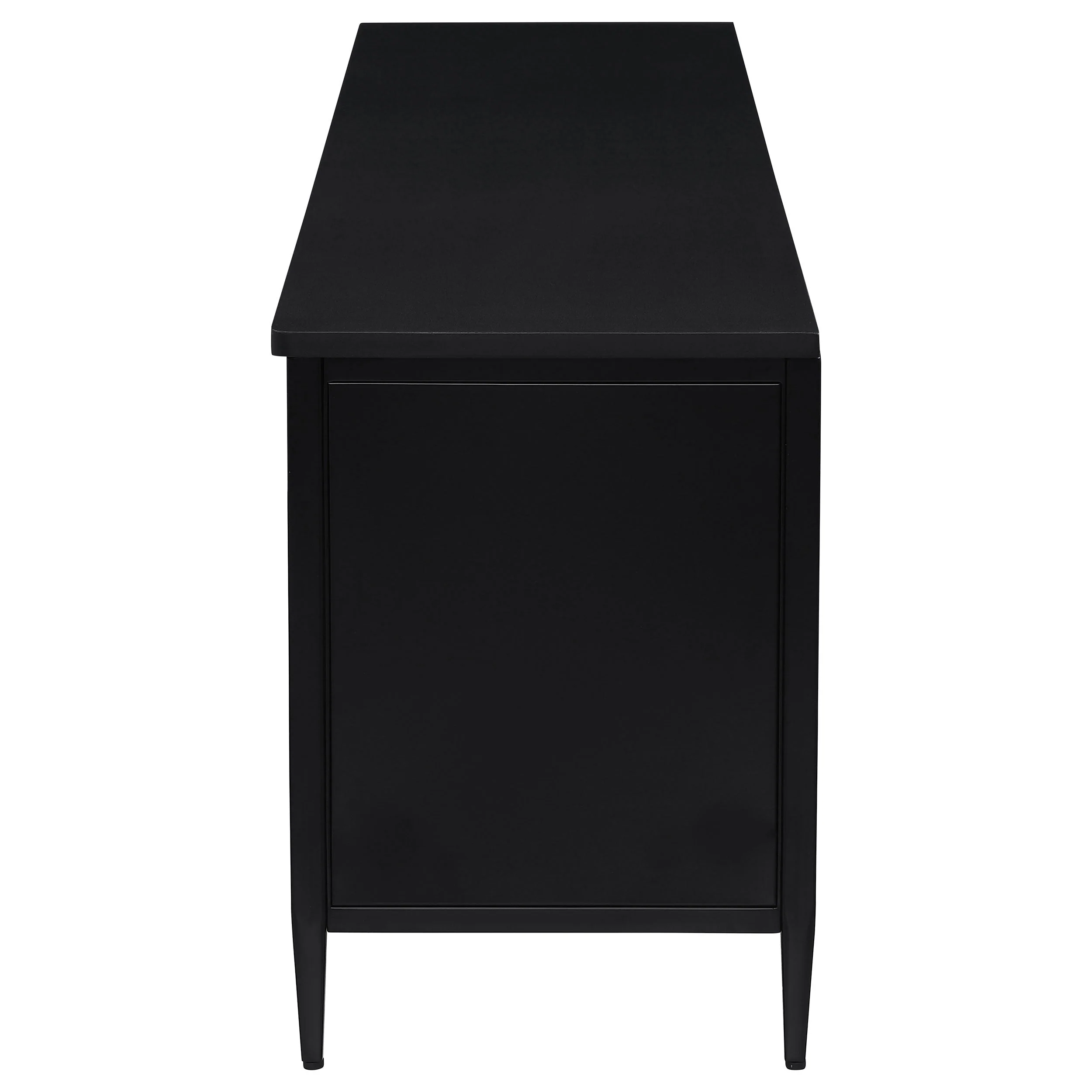 Amherst 2-door 70-inch Metal TV Stand Media Console Black - Image 7