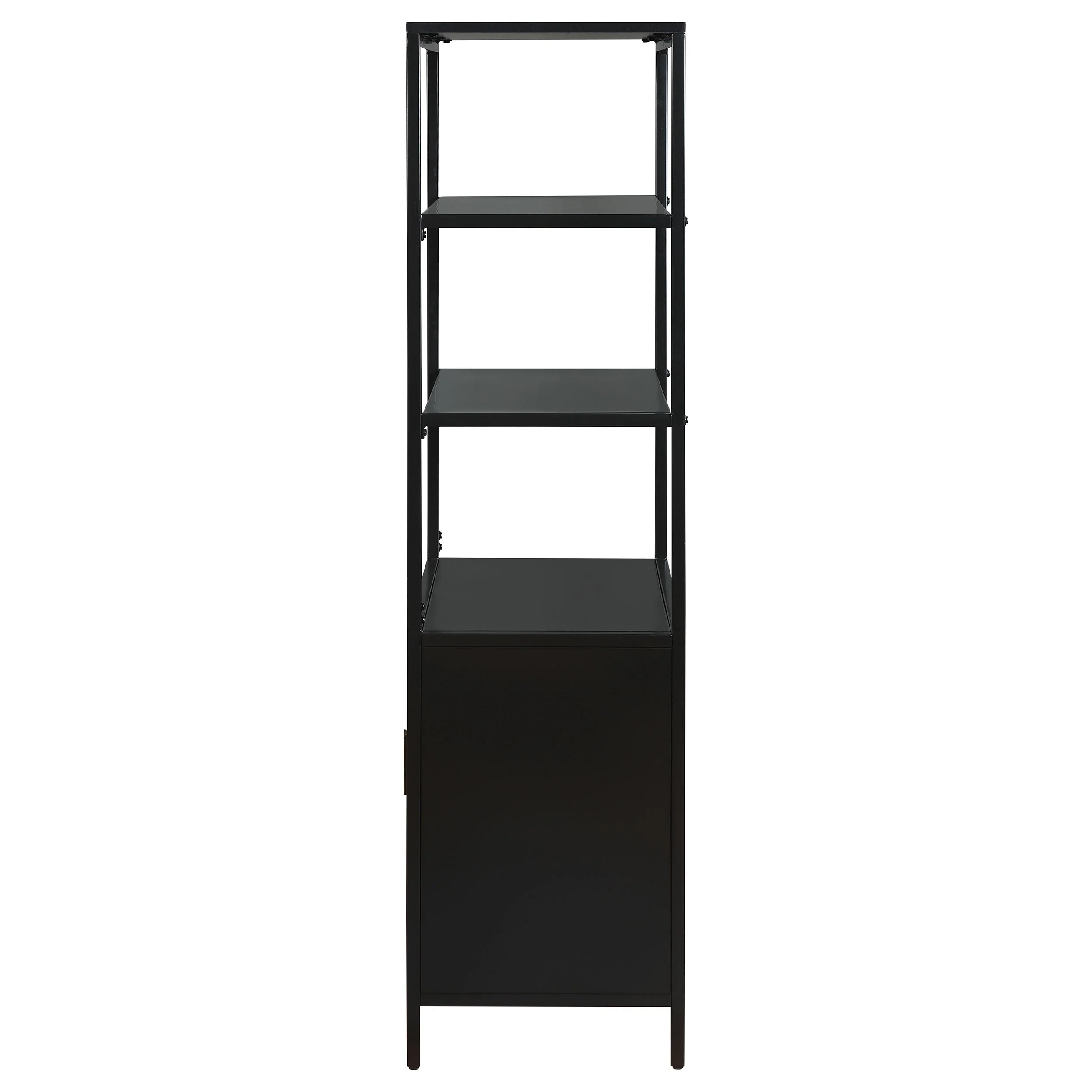 Amherst 3-shelf Radio Weave Cane Metal Accent Cabinet - Image 13