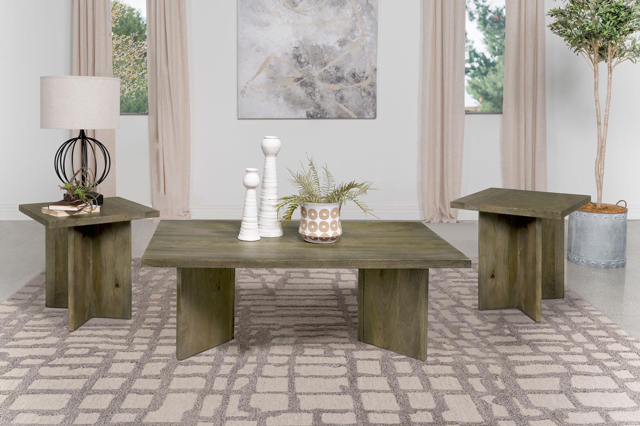 Andando Coffee and End Table Set Mango Brown - Image 4