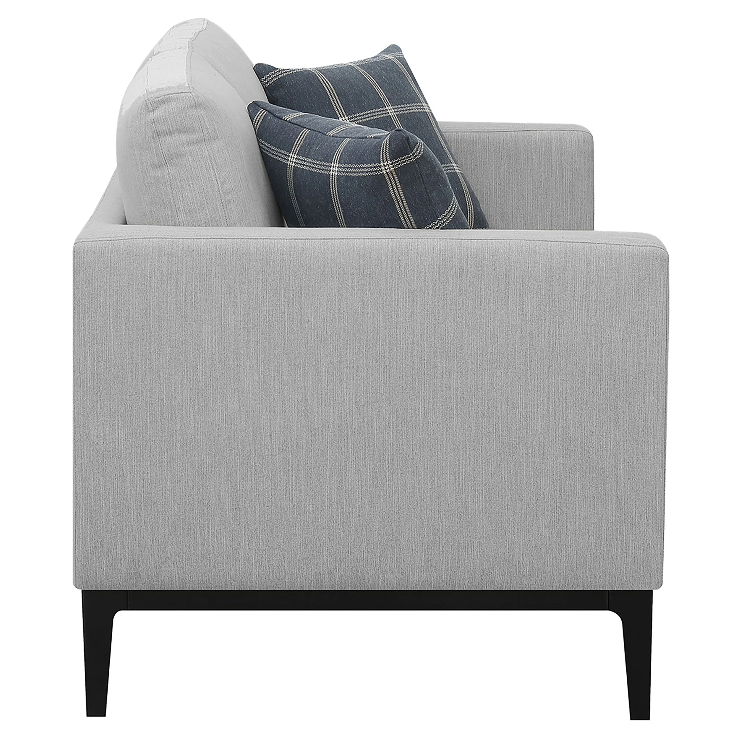 Apperson Upholstered Track Arm Loveseat Light Grey - Image 10