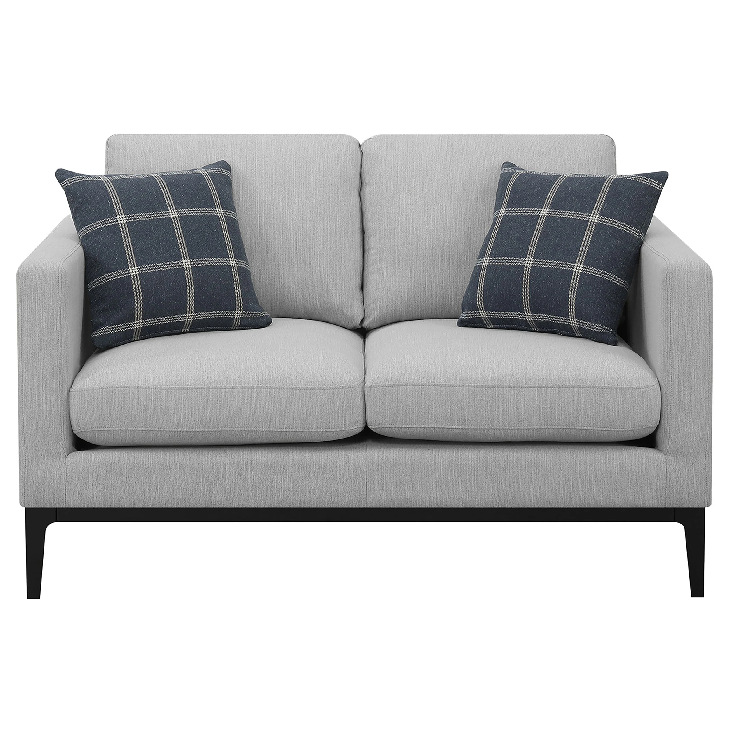 Apperson Upholstered Track Arm Loveseat Light Grey - Image 4