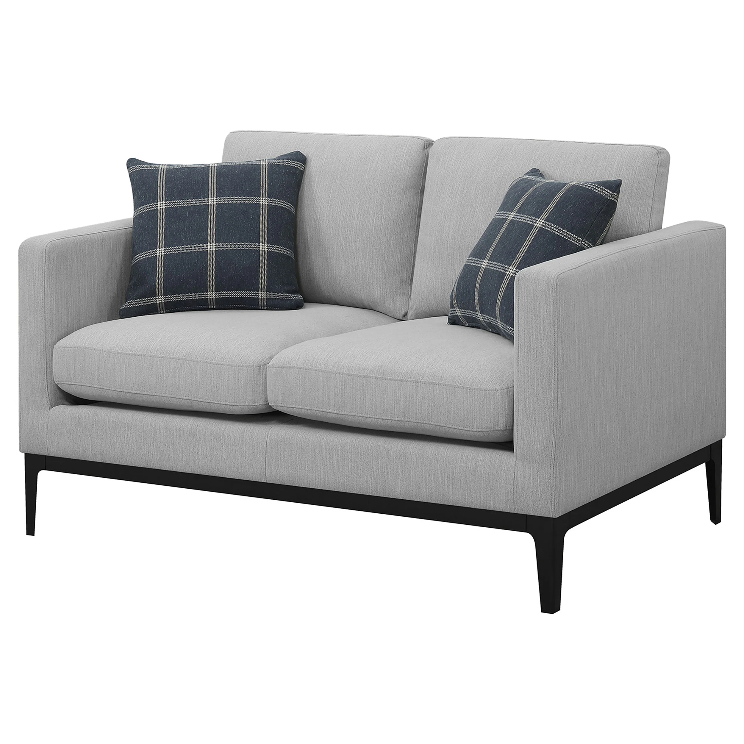 Apperson Upholstered Track Arm Loveseat Light Grey - Image 5