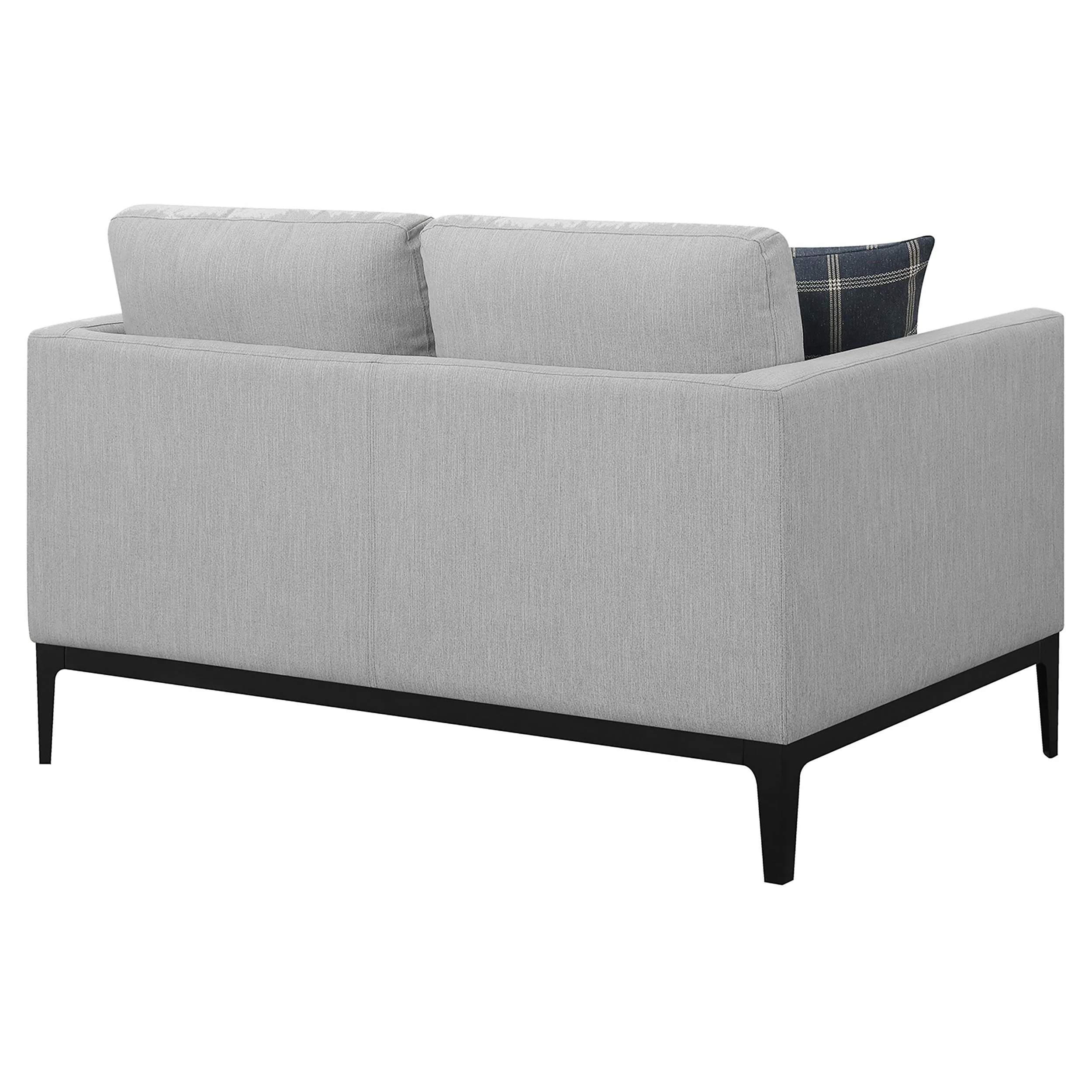 Apperson Upholstered Track Arm Loveseat Light Grey - Image 9