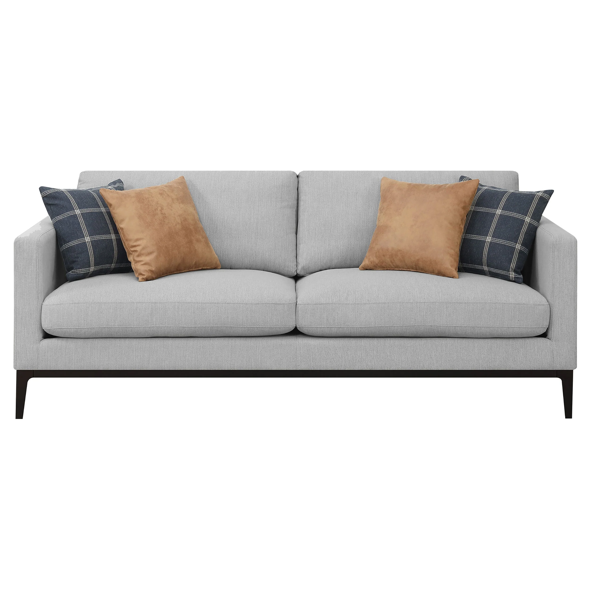 Apperson Upholstered Track Arm Sofa Light Grey - Image 4