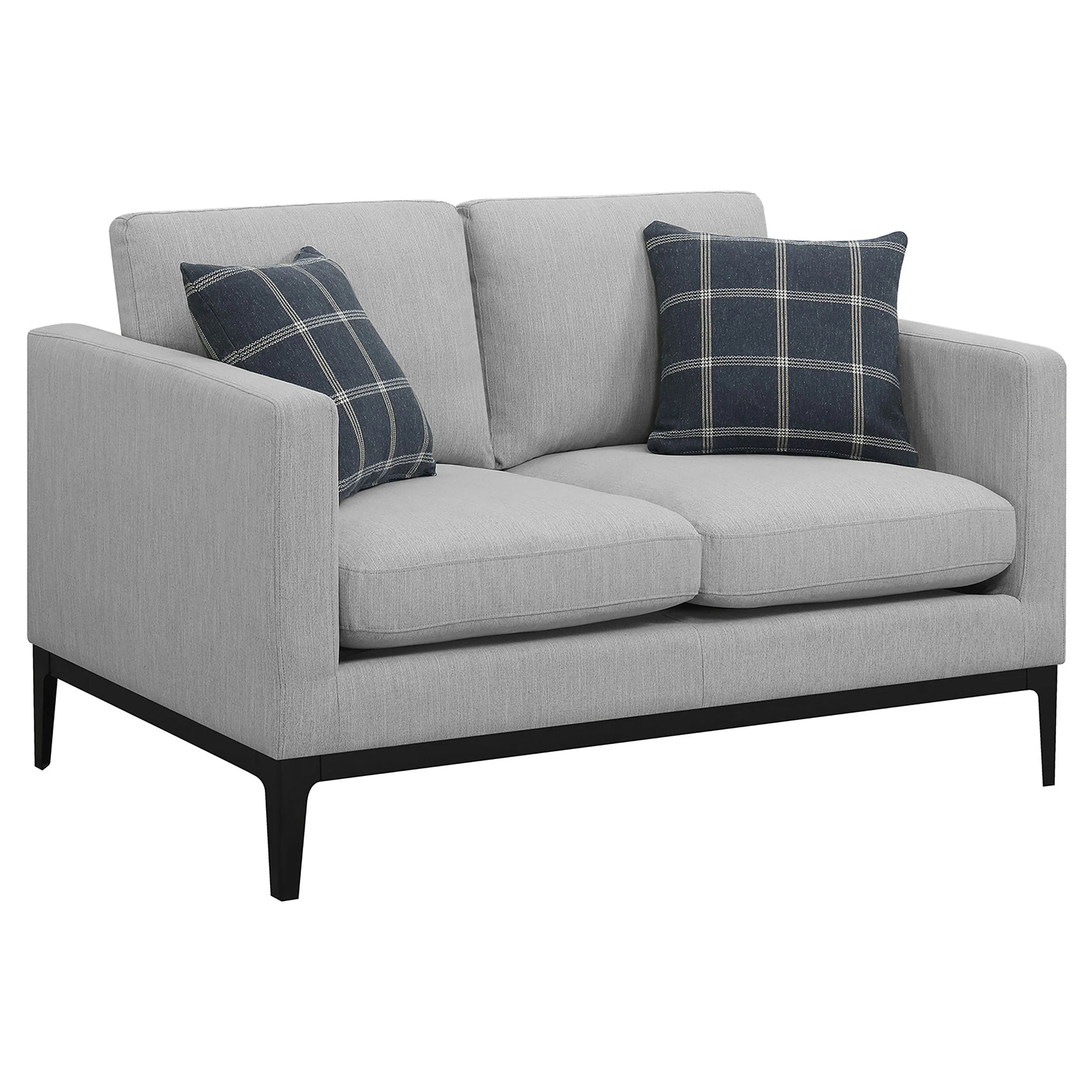 Apperson Upholstered Track Arm Sofa Set Light Grey - Image 15