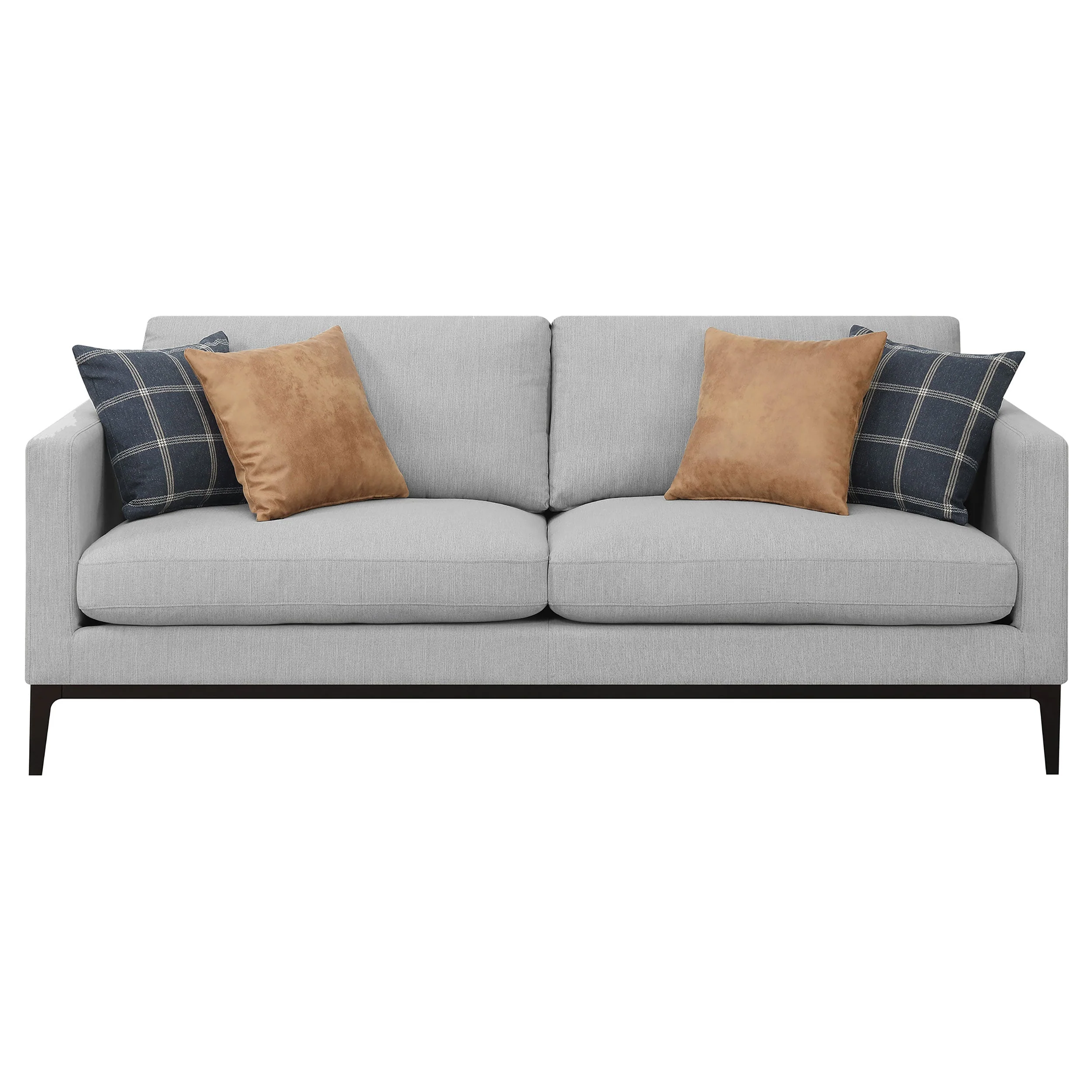 Apperson Upholstered Track Arm Sofa Set Light Grey - Image 9