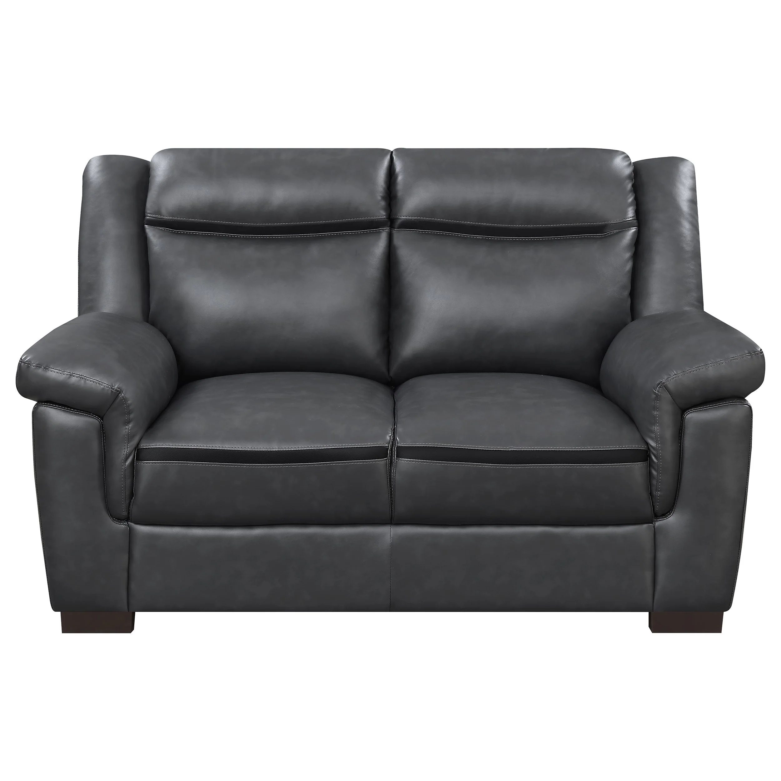 Arabella Upholstered Padded Arm Loveseat Grey - Image 4