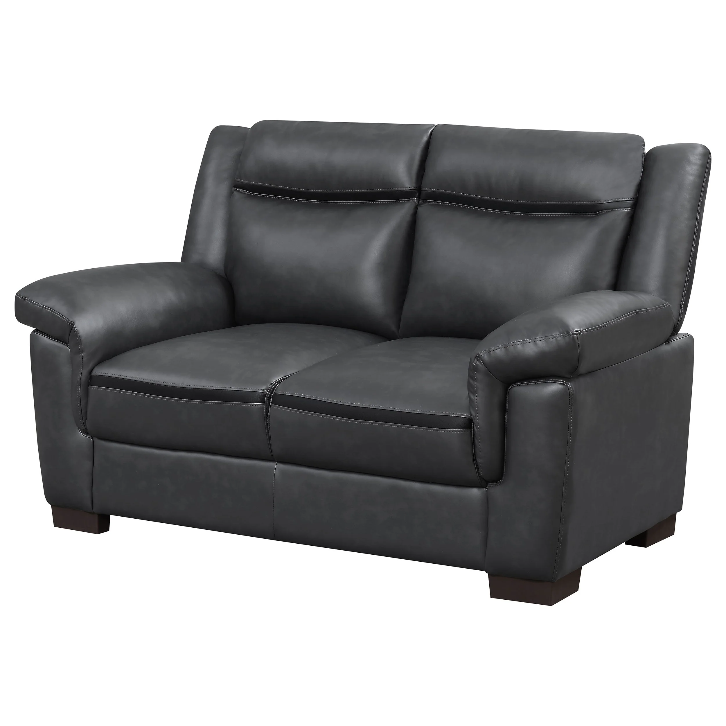 Arabella Upholstered Padded Arm Loveseat Grey - Image 5
