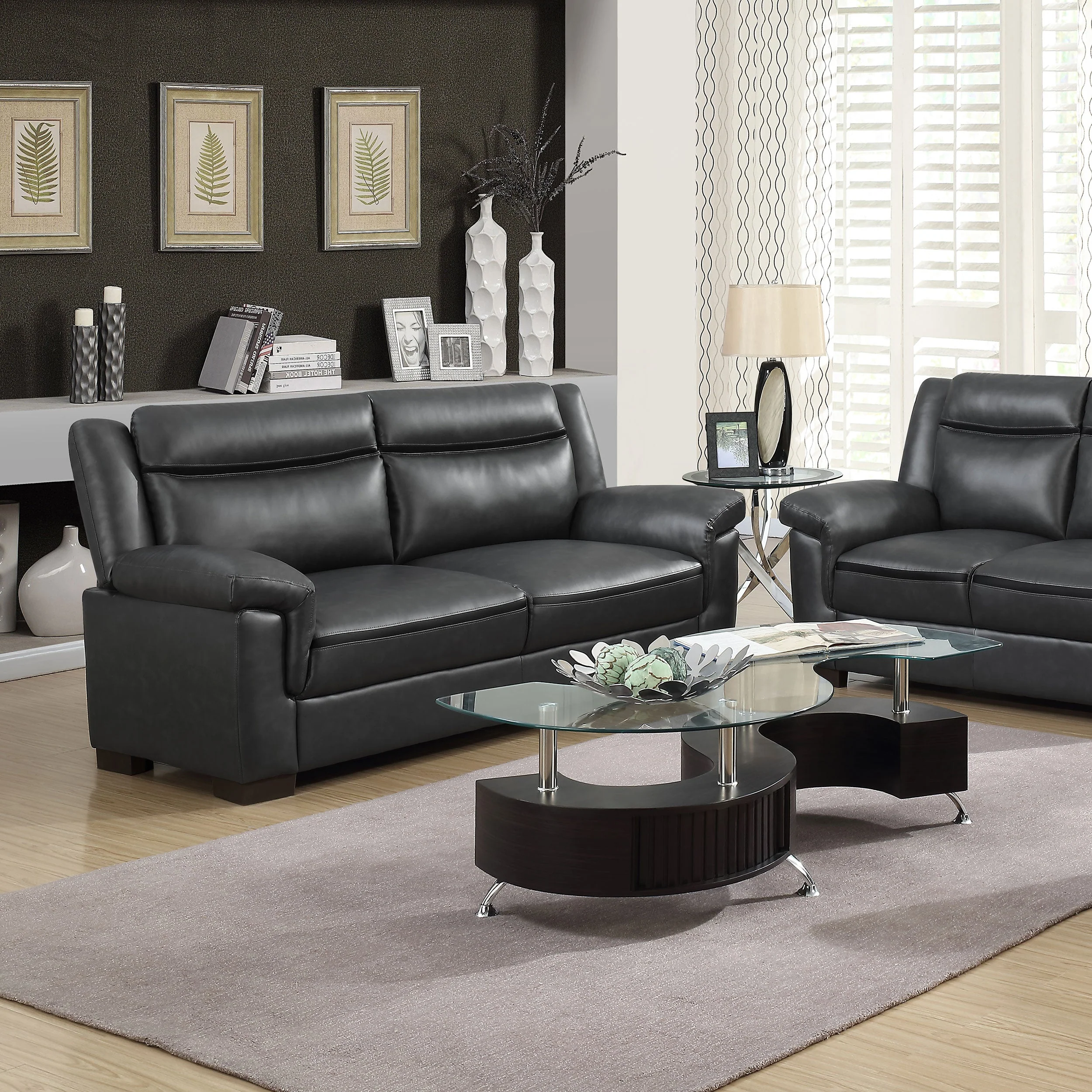 Arabella Upholstered Padded Arm Sofa Grey - Image 3