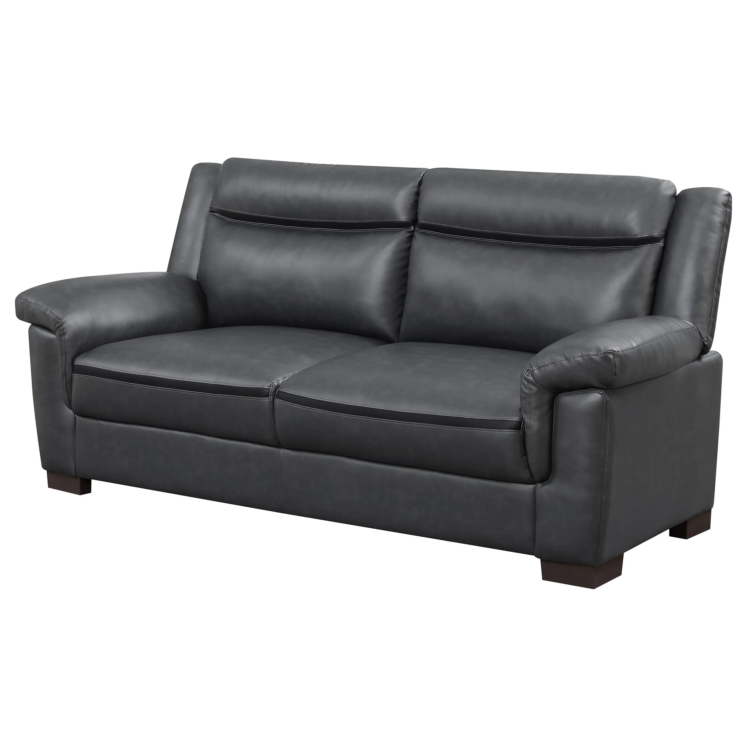 Arabella Upholstered Padded Arm Sofa Grey - Image 5