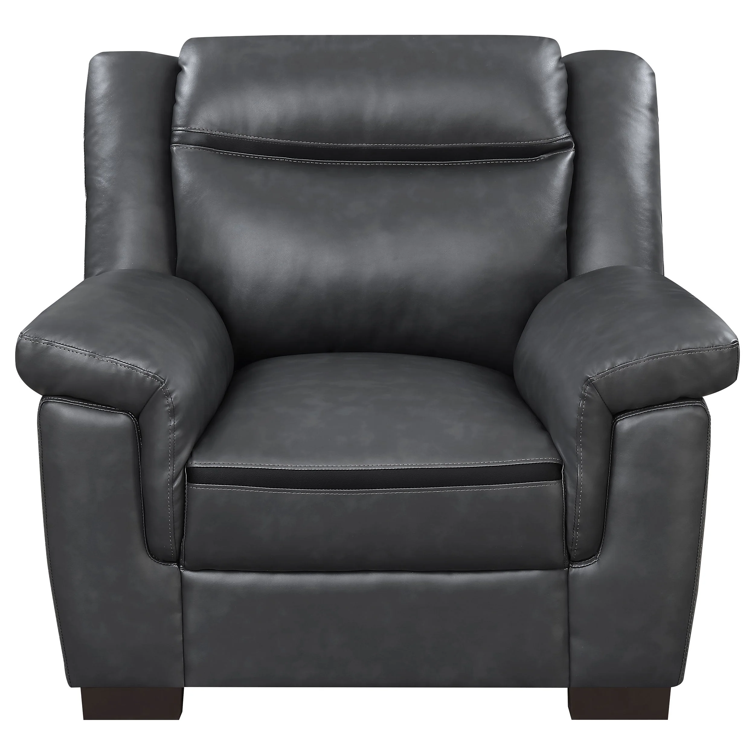 Arabella Upholstered Padded Arm Sofa Set Grey - Image 16
