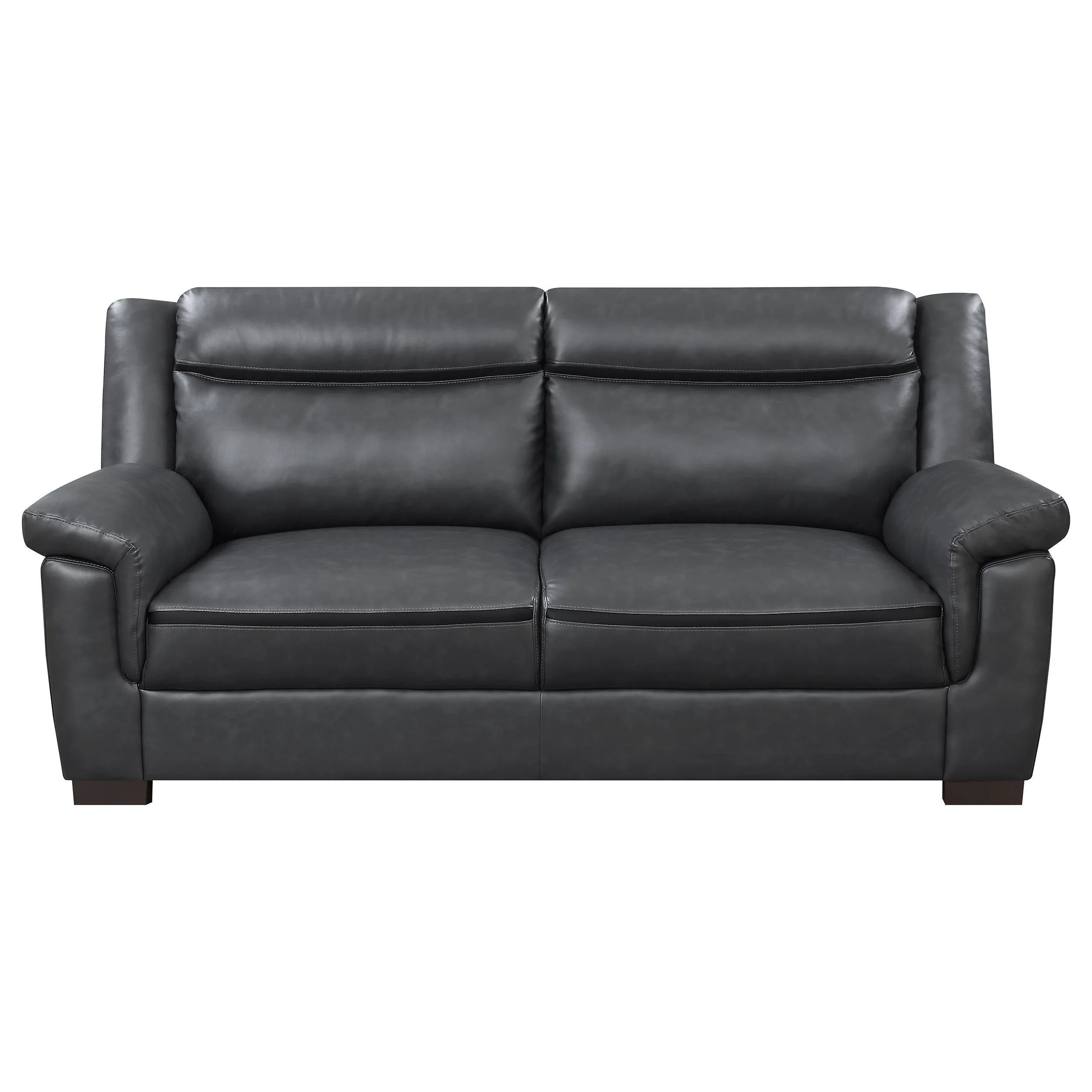 Arabella Upholstered Padded Arm Sofa Set Grey - Image 7