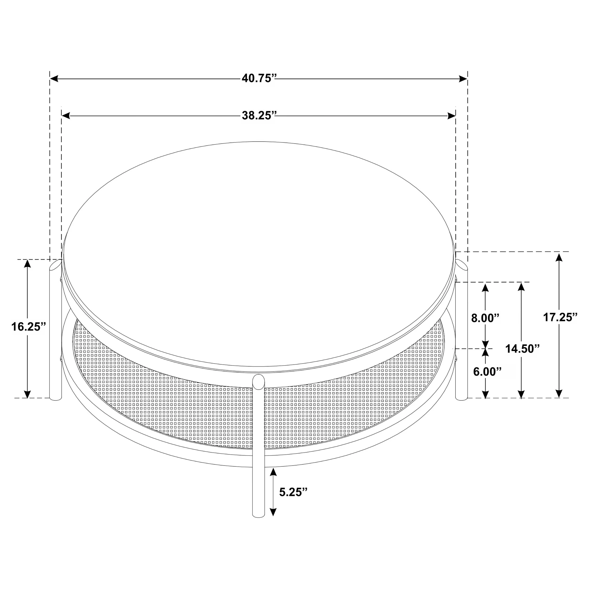 Arini Round Coffee Table With Storage Shelf - Image 21