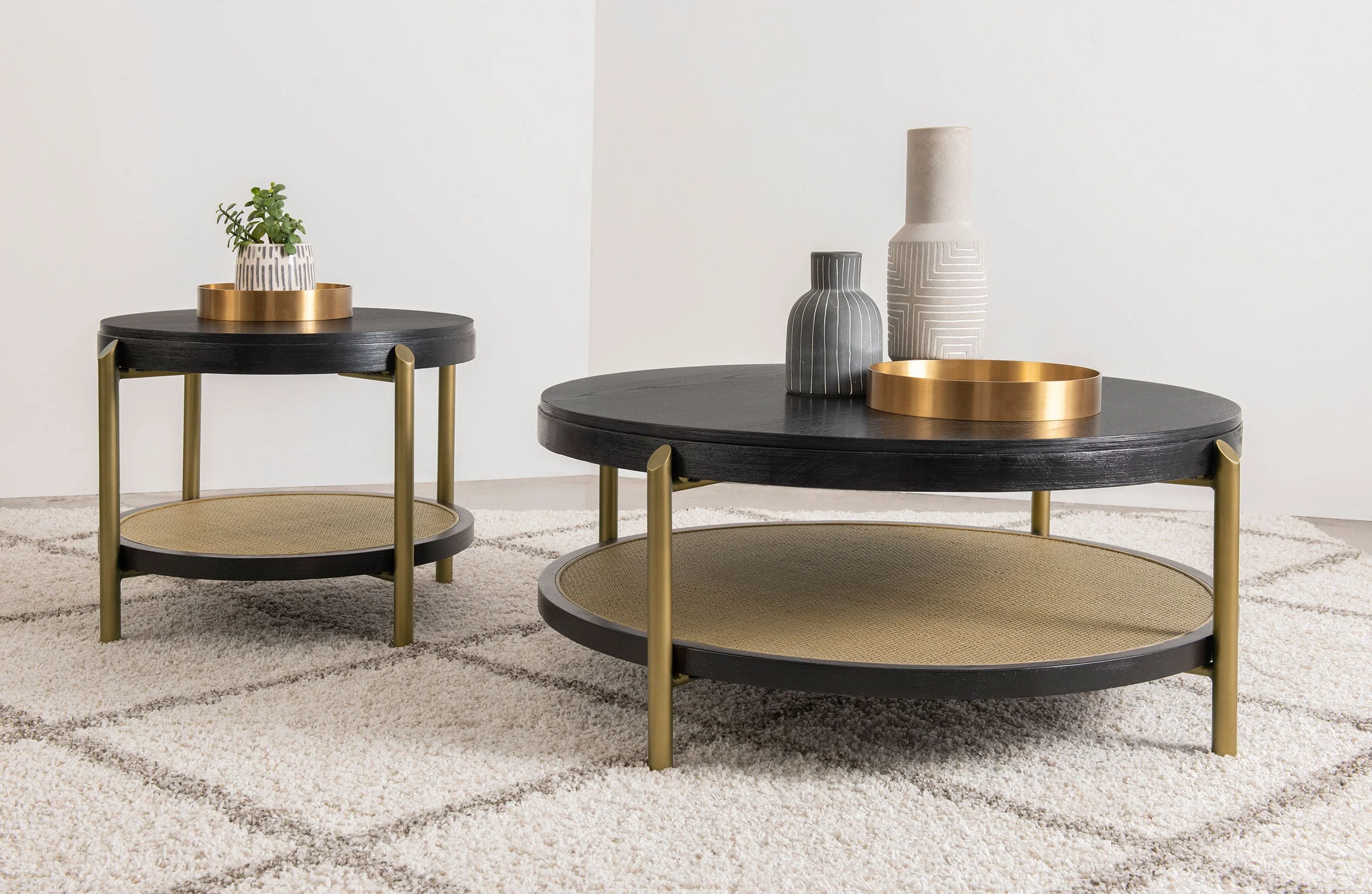 Arini Round Coffee Table With Storage Shelf - Image 22