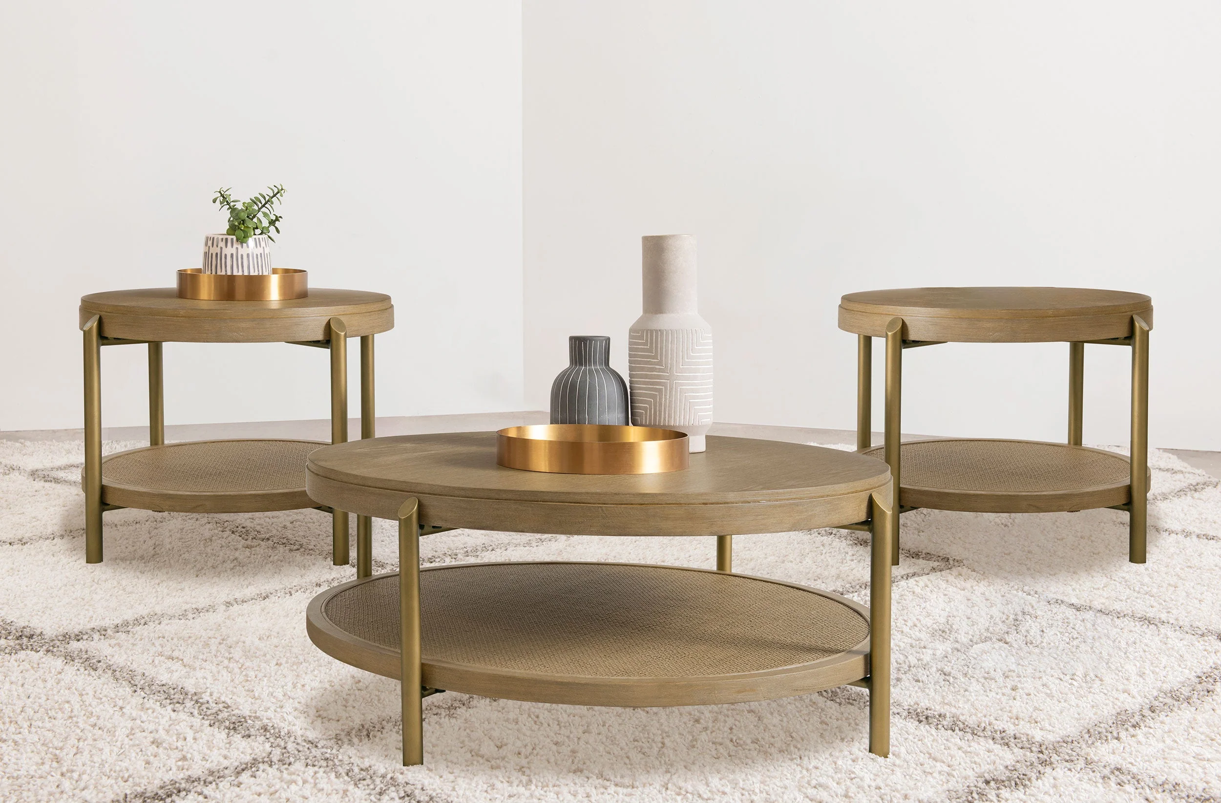 Arini Round Coffee and End Table Set - Image 6