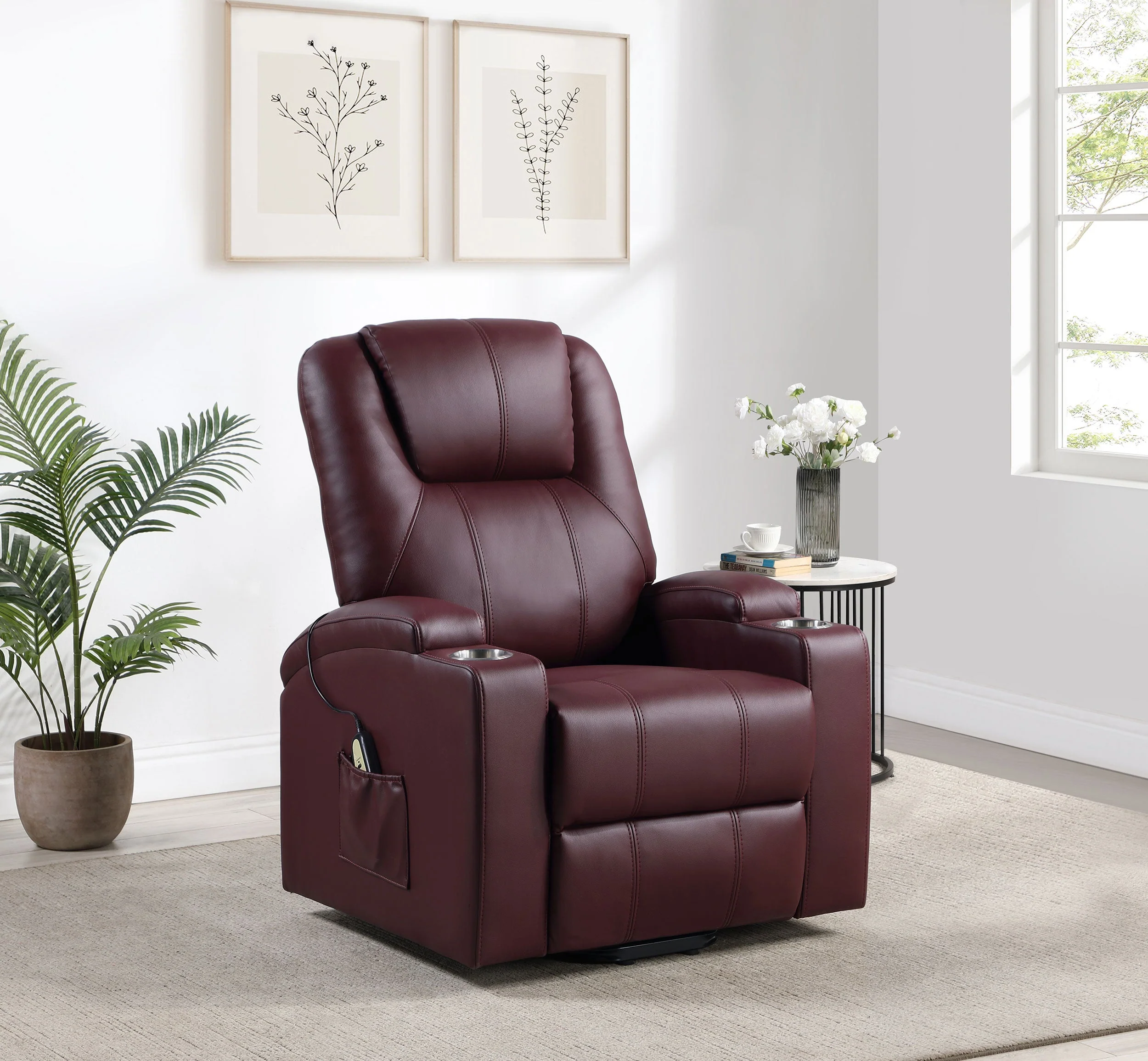 Armstrong Upholstered Power Lift Massage Recliner - Image 13