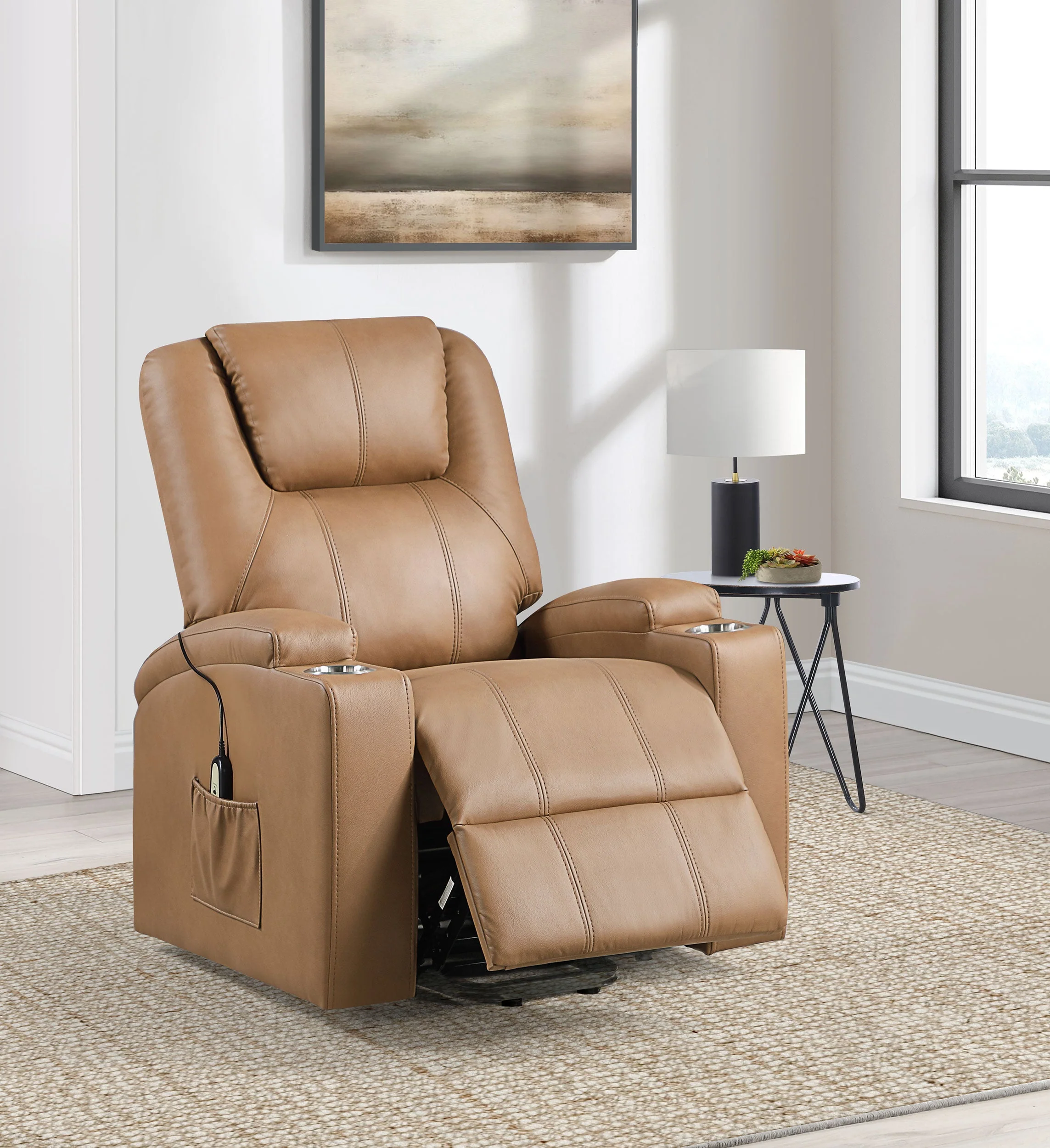 Armstrong Upholstered Power Lift Massage Recliner - Image 17