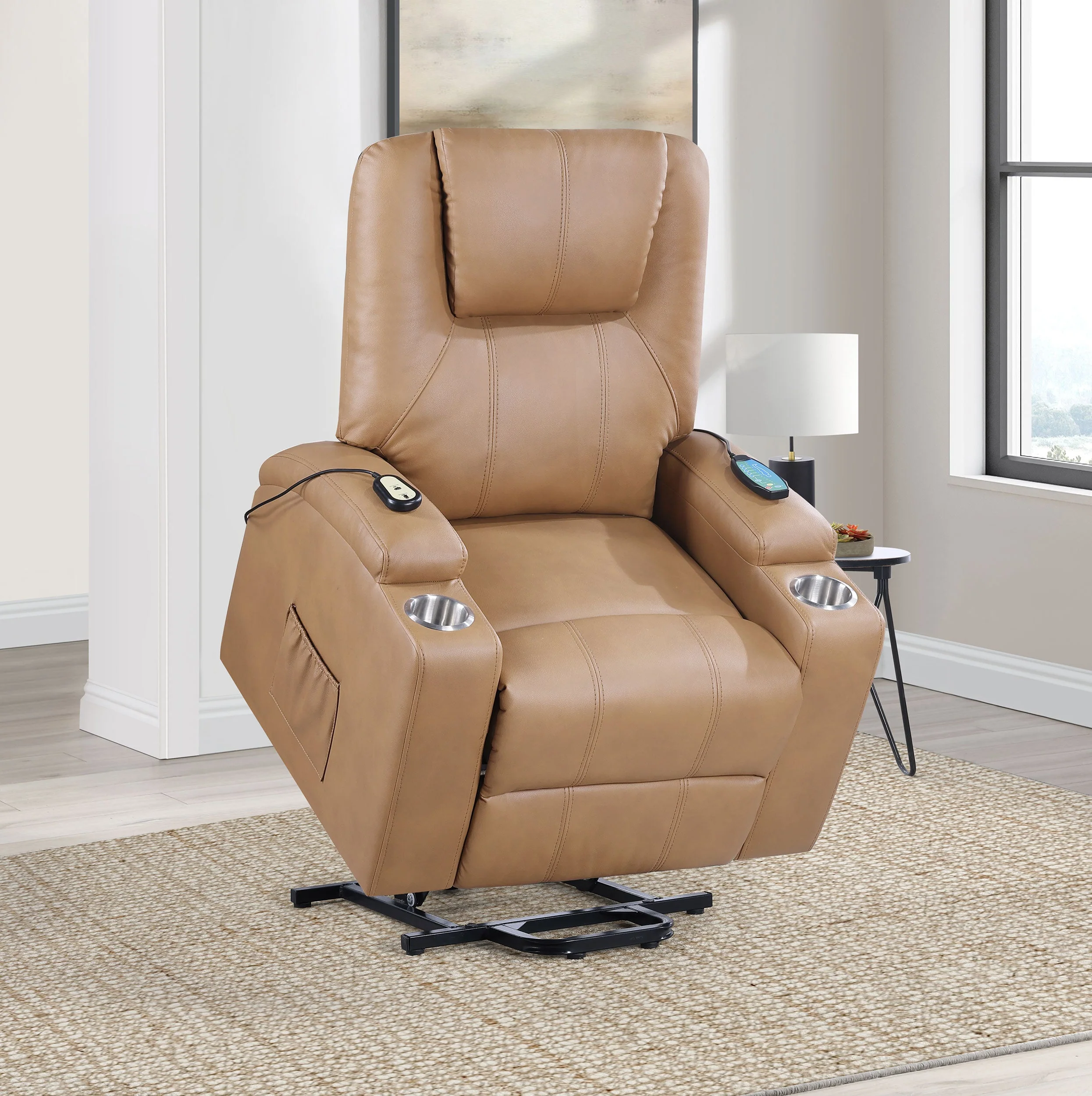 Armstrong Upholstered Power Lift Massage Recliner - Image 22