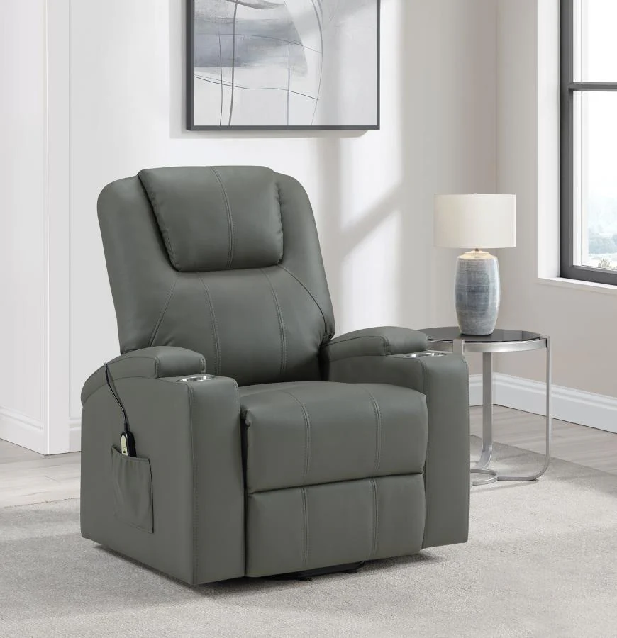 Armstrong Upholstered Power Lift Massage Recliner - Image 3