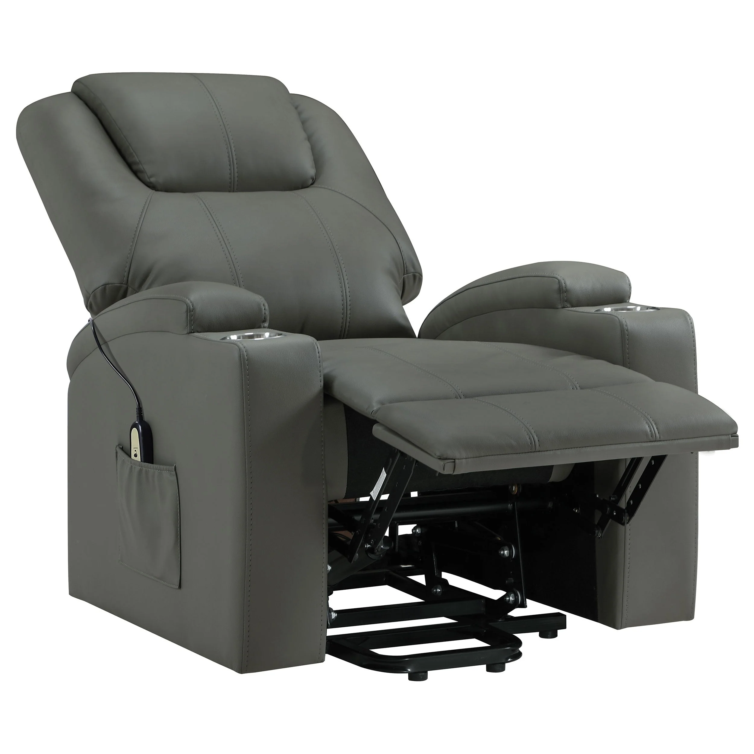 Armstrong Upholstered Power Lift Massage Recliner - Image 35