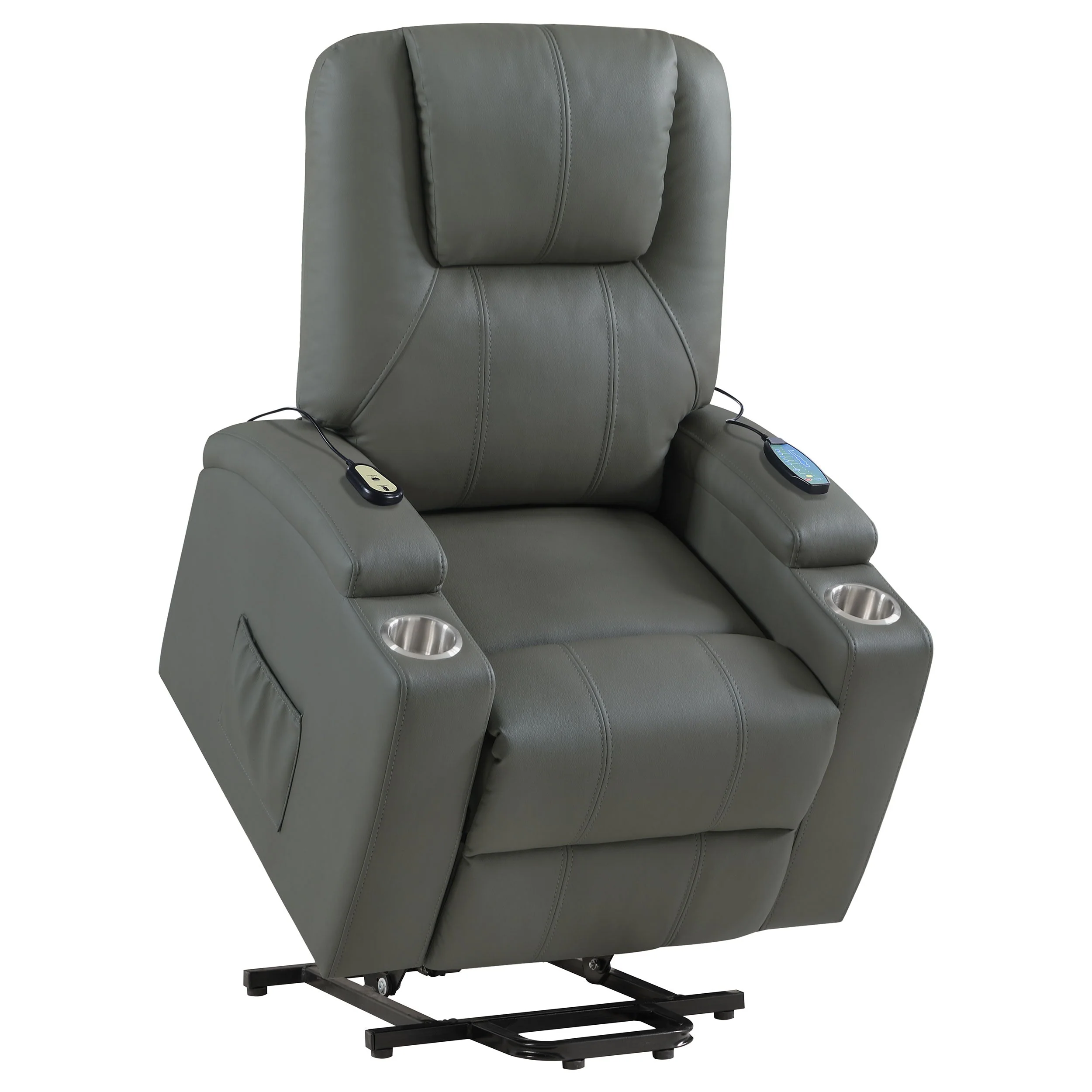 Armstrong Upholstered Power Lift Massage Recliner - Image 45