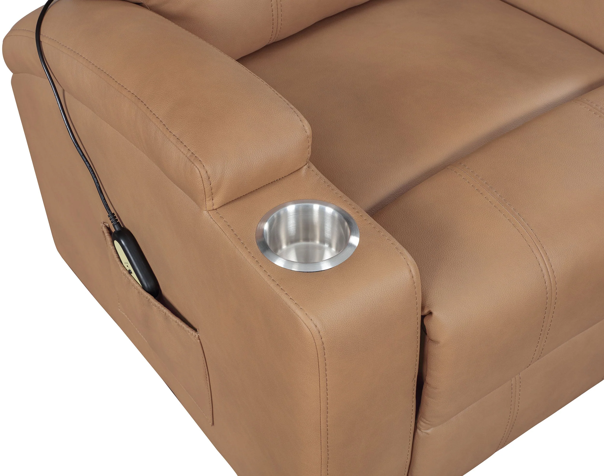 Armstrong Upholstered Power Lift Massage Recliner - Image 57