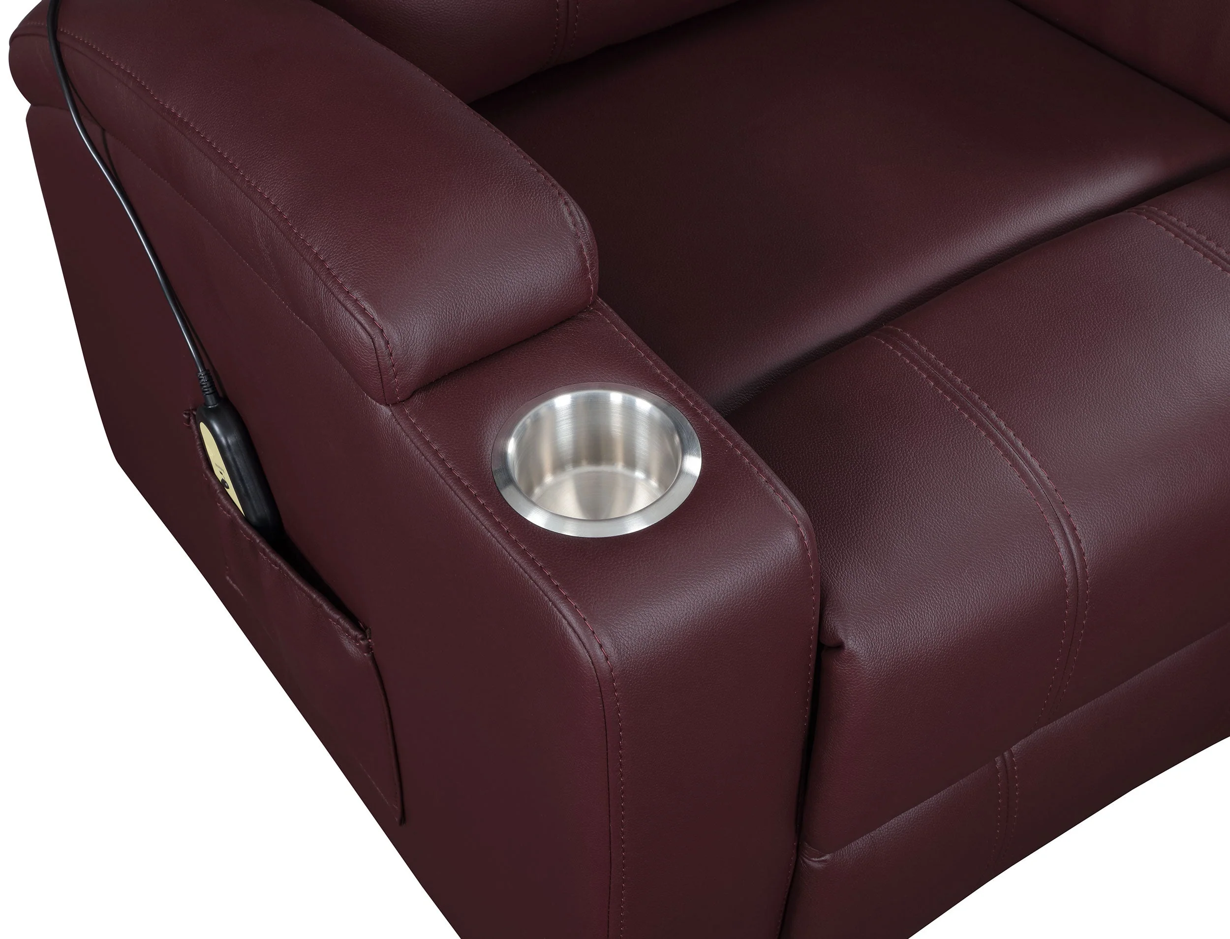 Armstrong Upholstered Power Lift Massage Recliner - Image 58