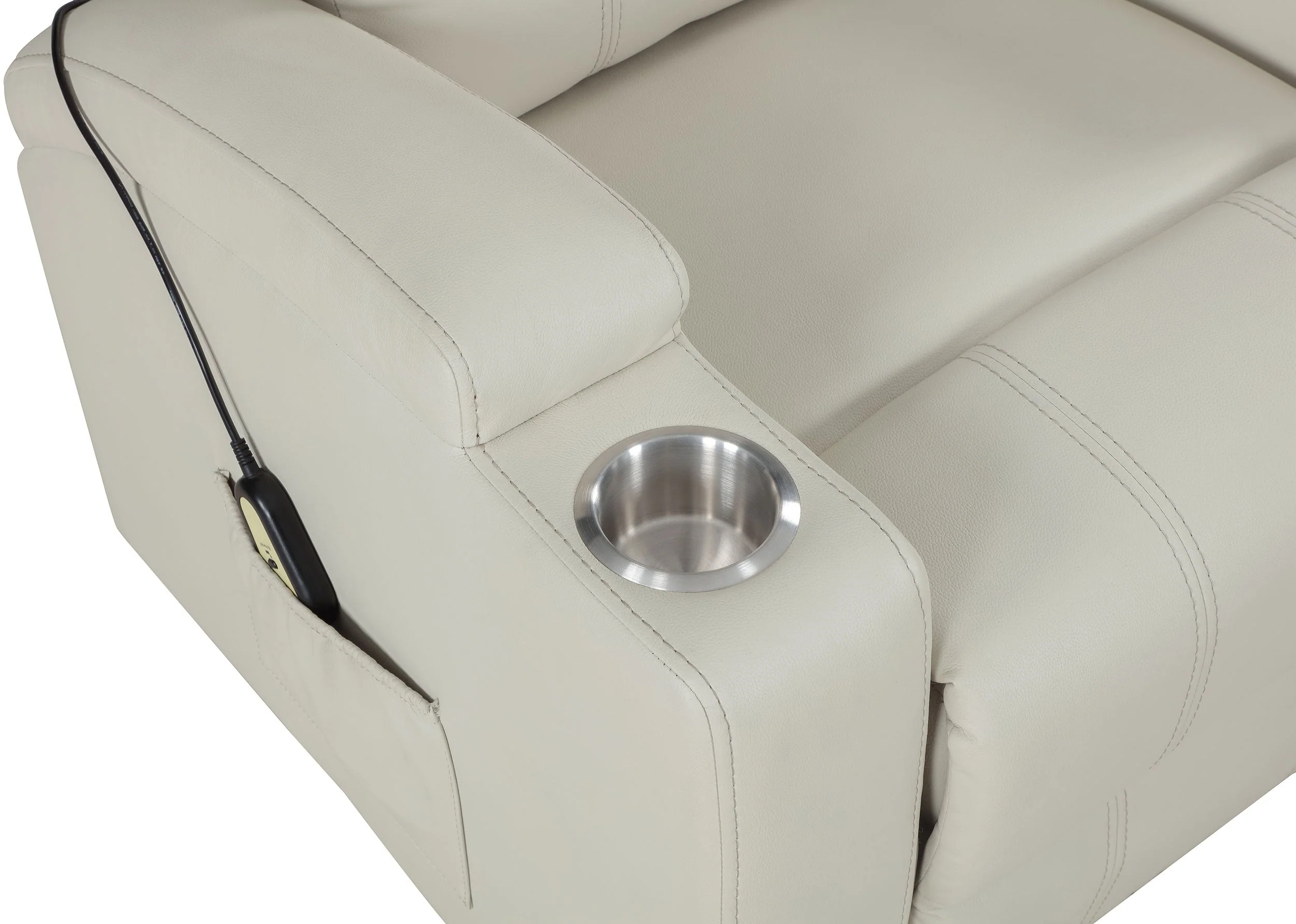 Armstrong Upholstered Power Lift Massage Recliner - Image 59