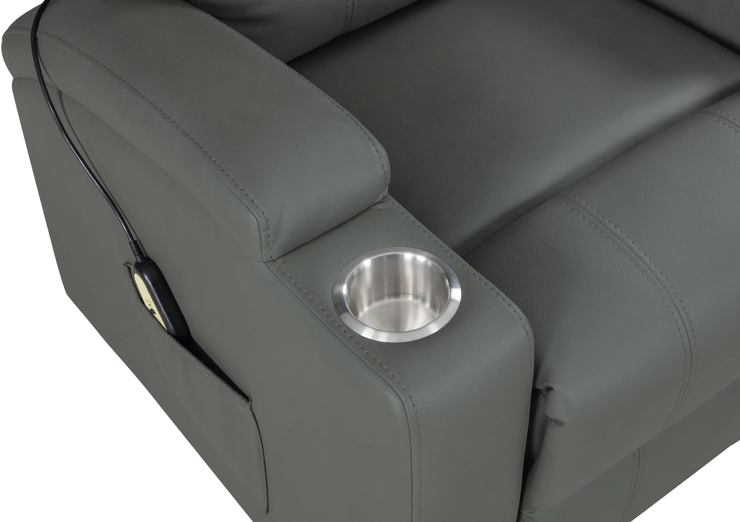 Armstrong Upholstered Power Lift Massage Recliner - Image 60