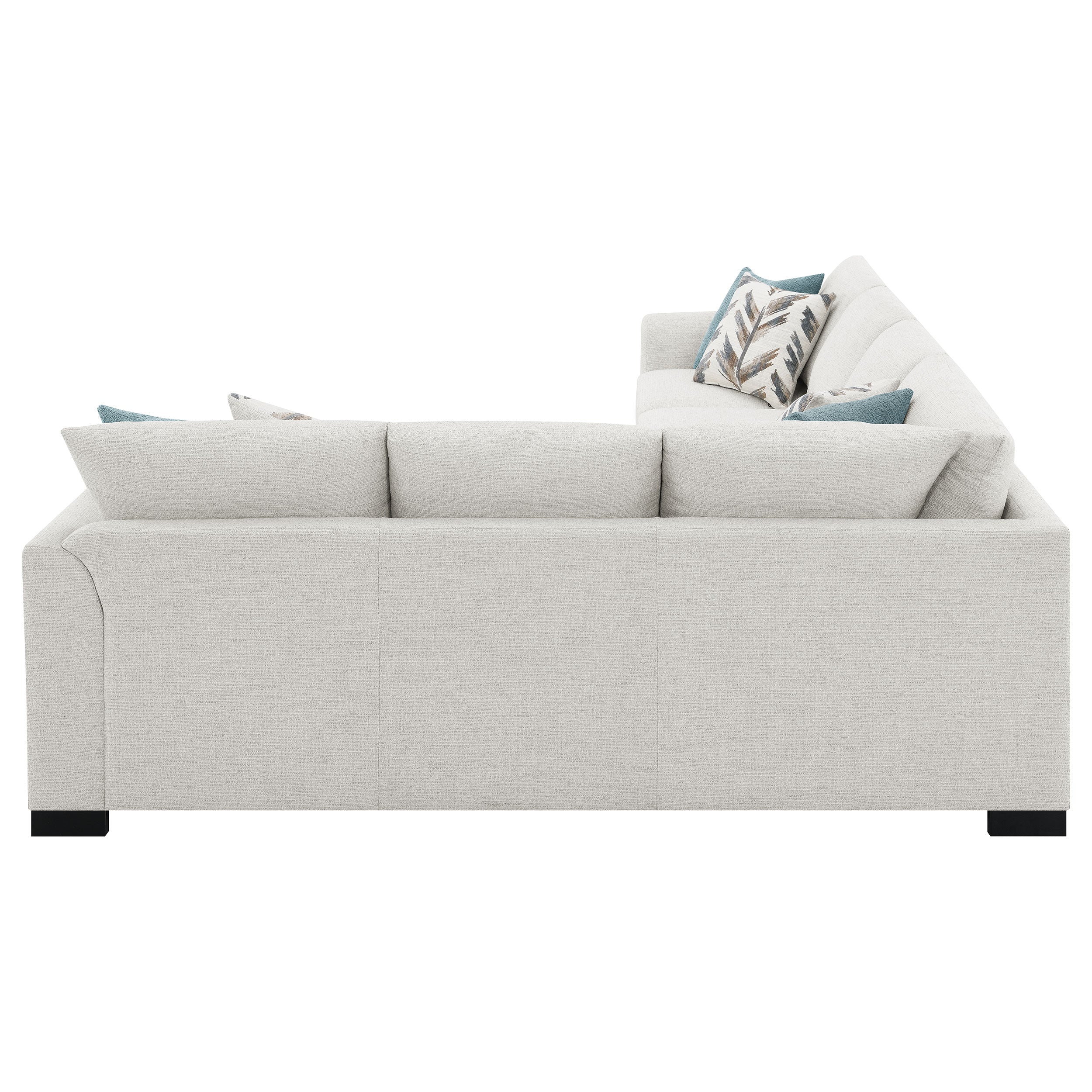 Ashford Chenille Upholstered Sleeper Sectional Sofa Greige - Image 10