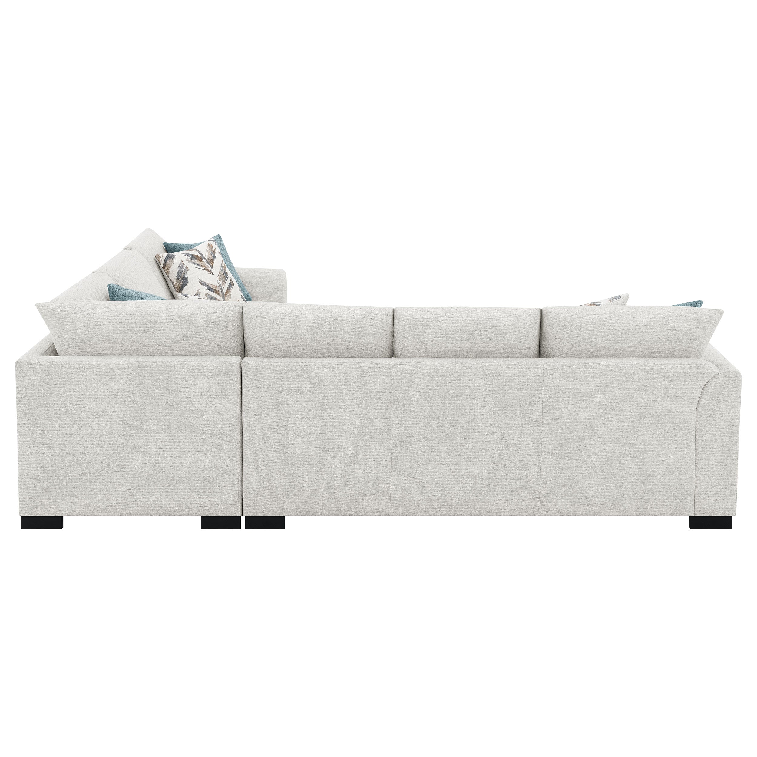 Ashford Chenille Upholstered Sleeper Sectional Sofa Greige - Image 12