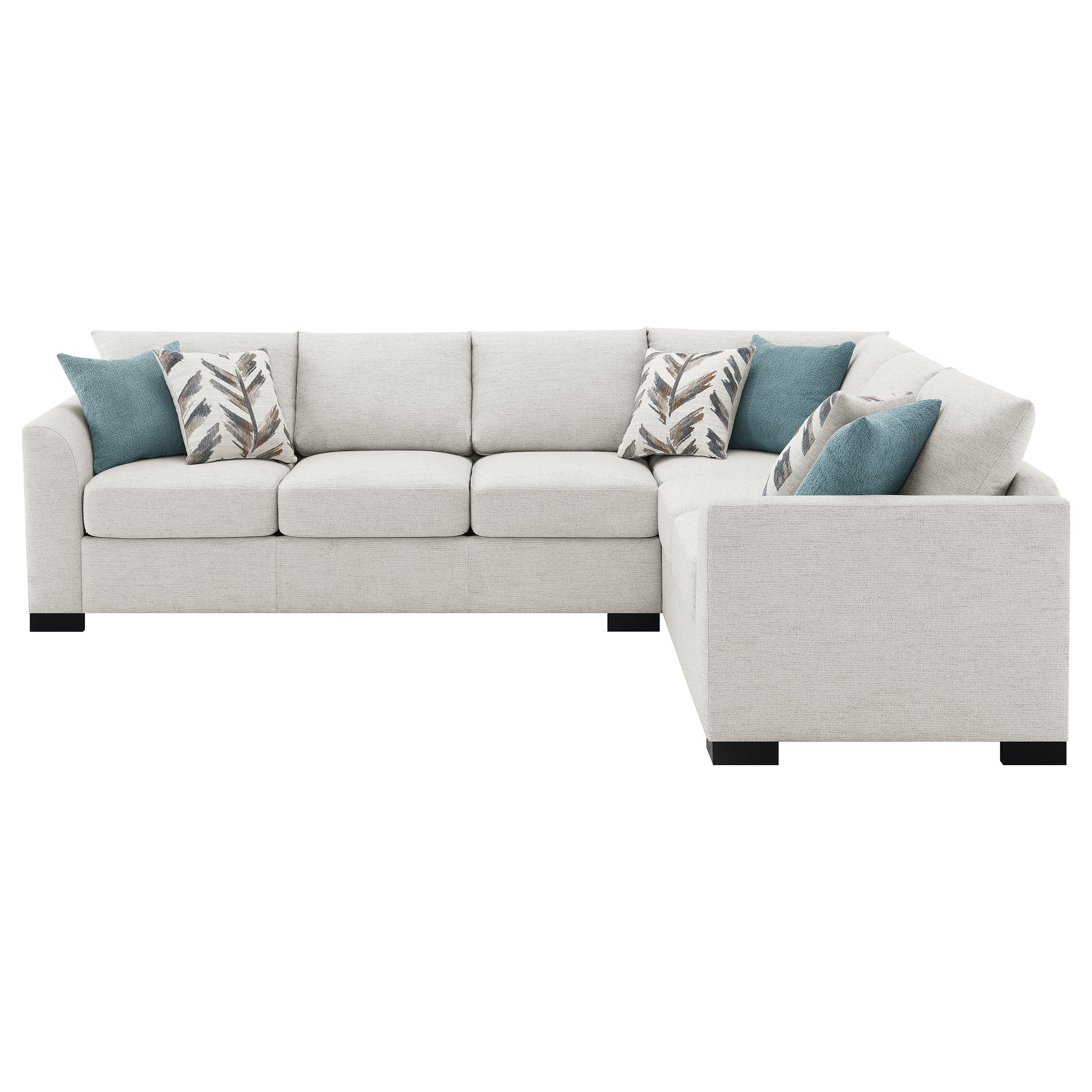 Ashford Chenille Upholstered Sleeper Sectional Sofa Greige - Image 7