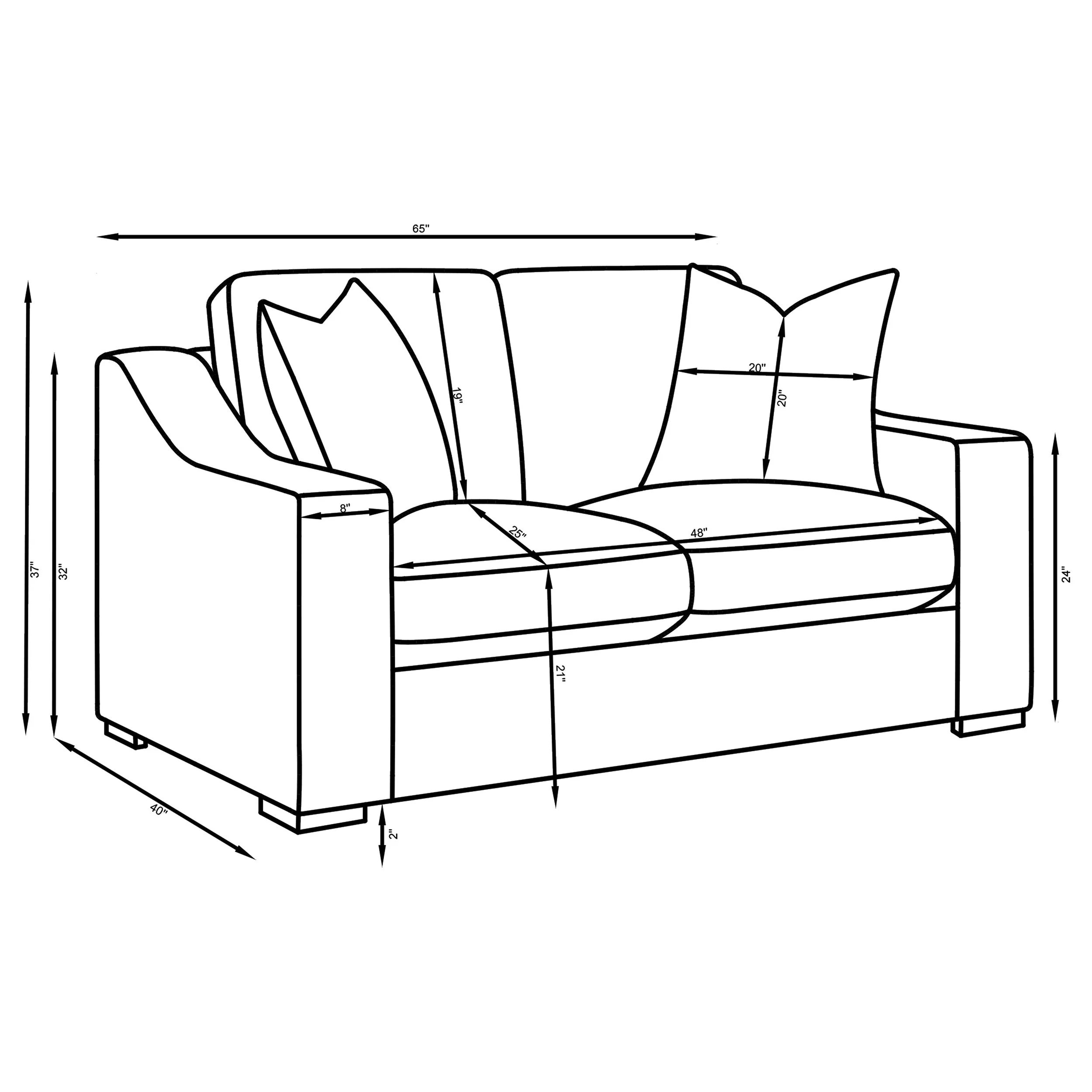 Ashlyn Upholstered Sloped Arm Loveseat - Image 22