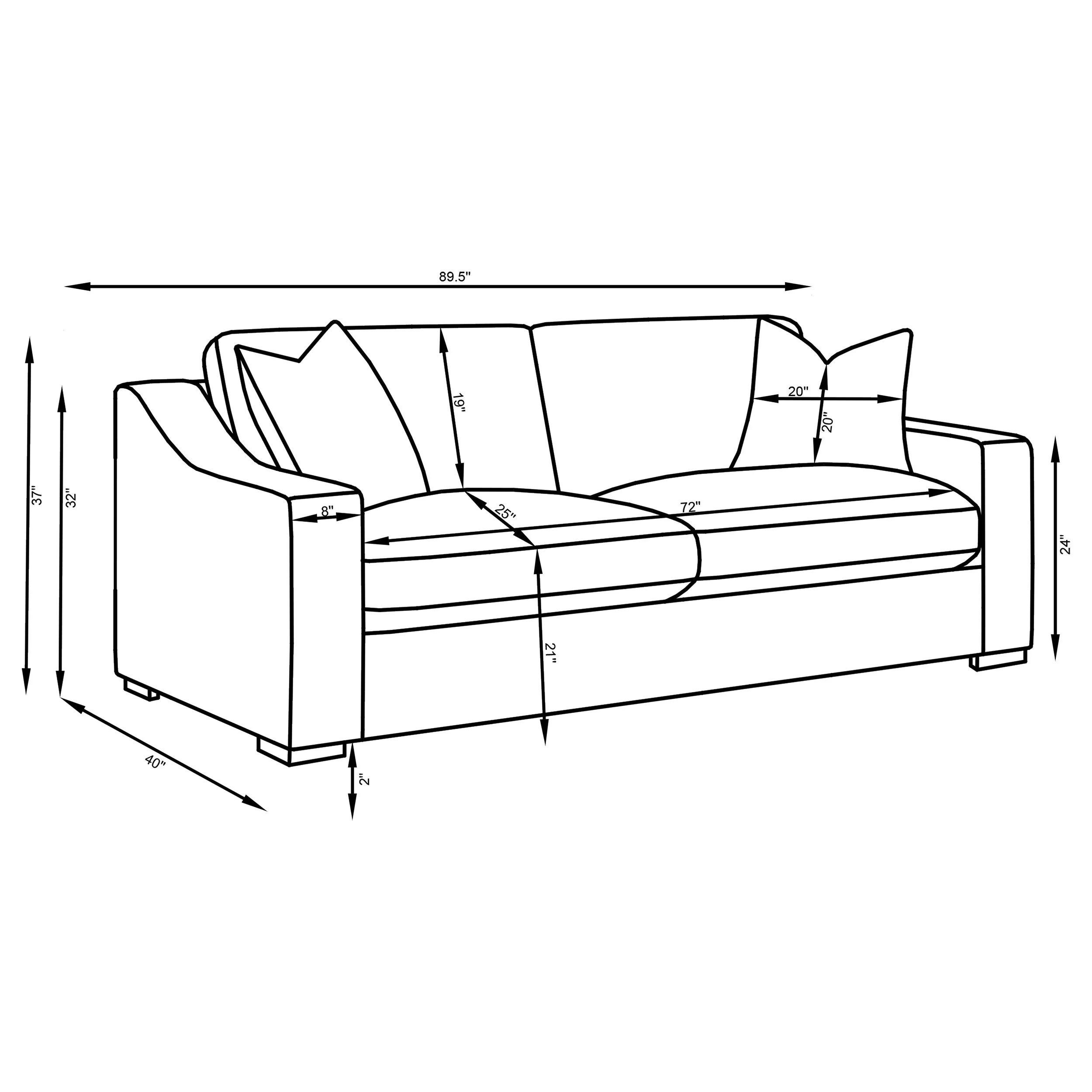 Ashlyn Upholstered Sloped Arm Sofa - Image 22