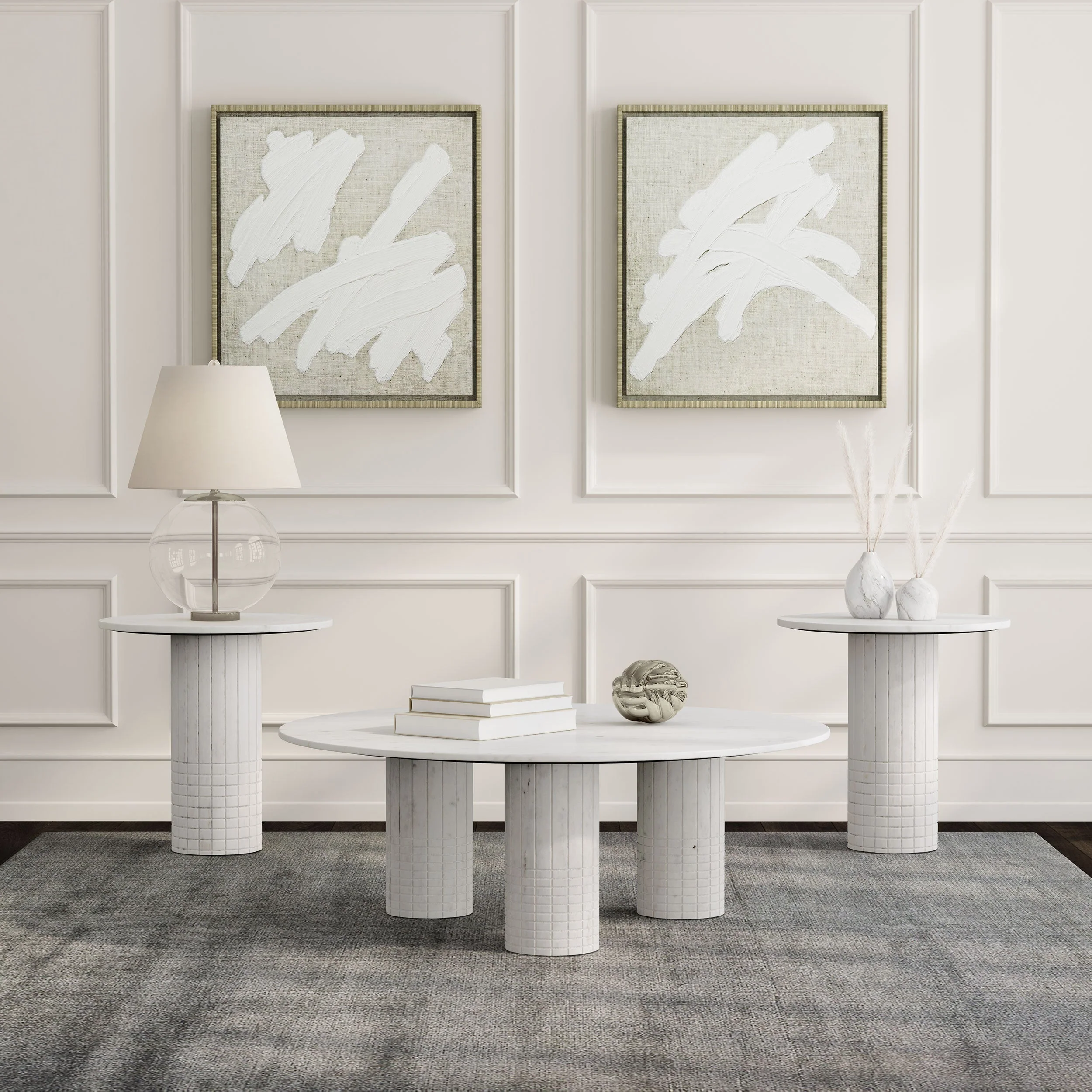 Astoria Marble Coffee and End Table Set - Image 4