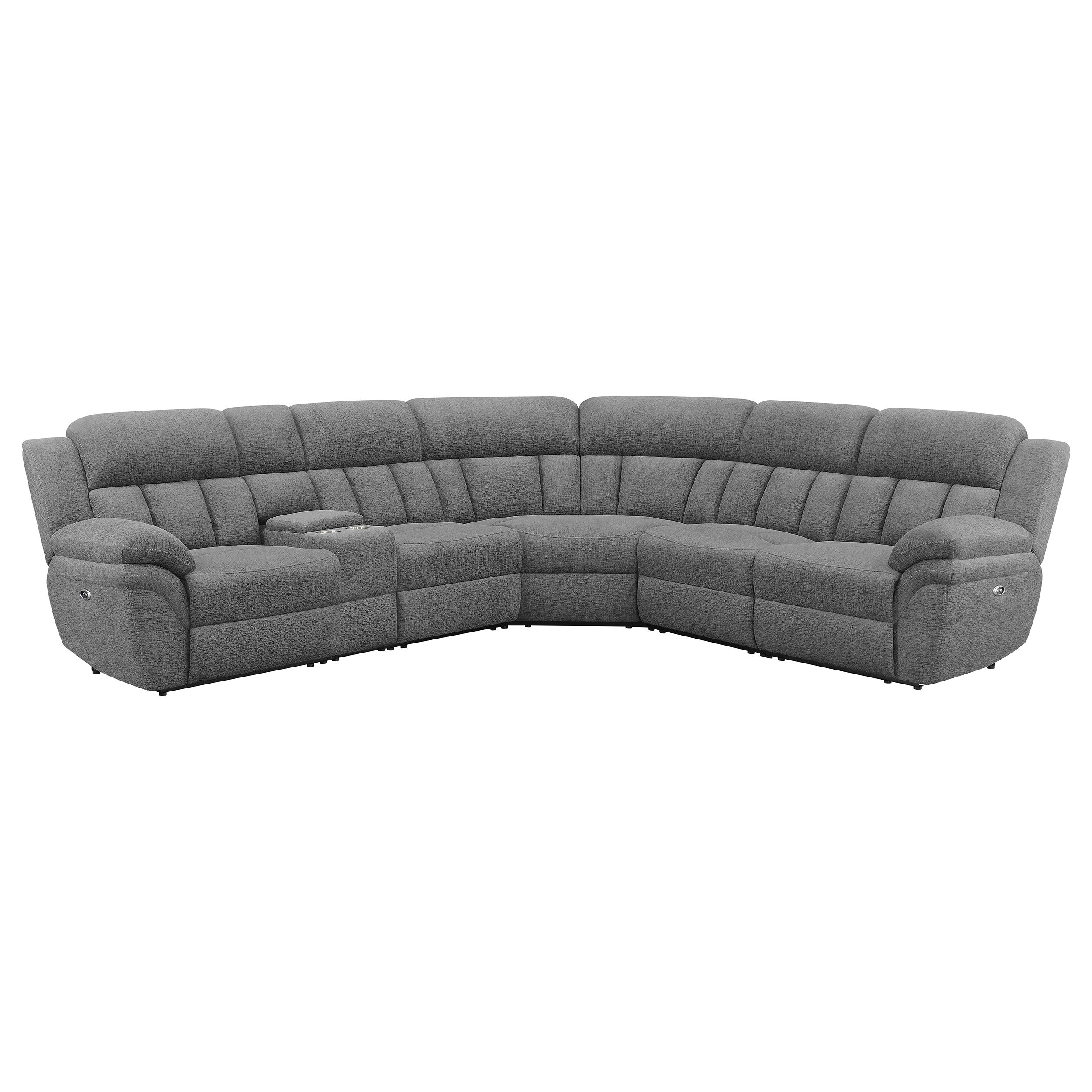 Bahrain 6-piece Modular Power Reclining Sectional Charcoal - Image 2