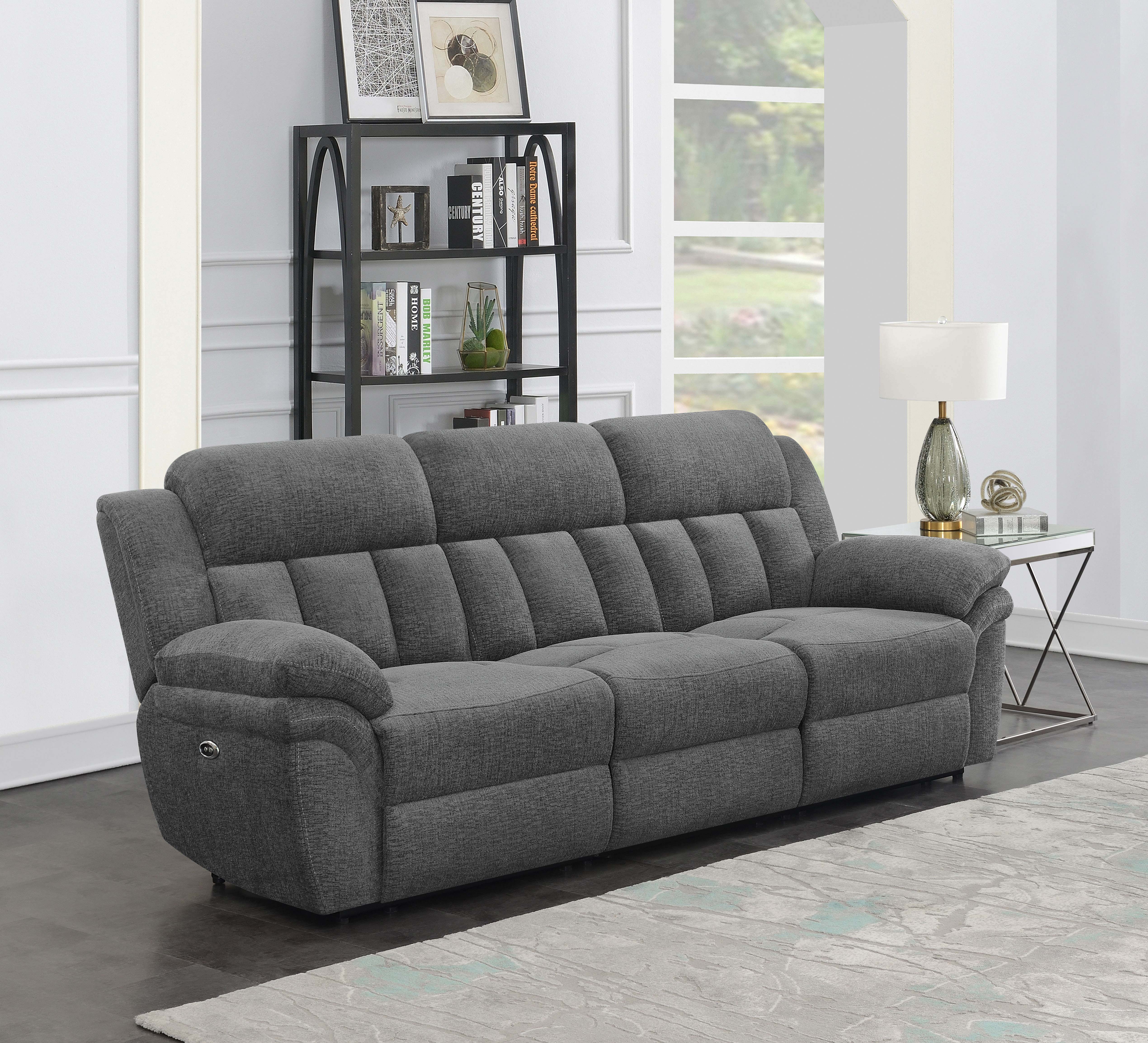 Bahrain Upholstered Power Sofa Charcoal - Image 3