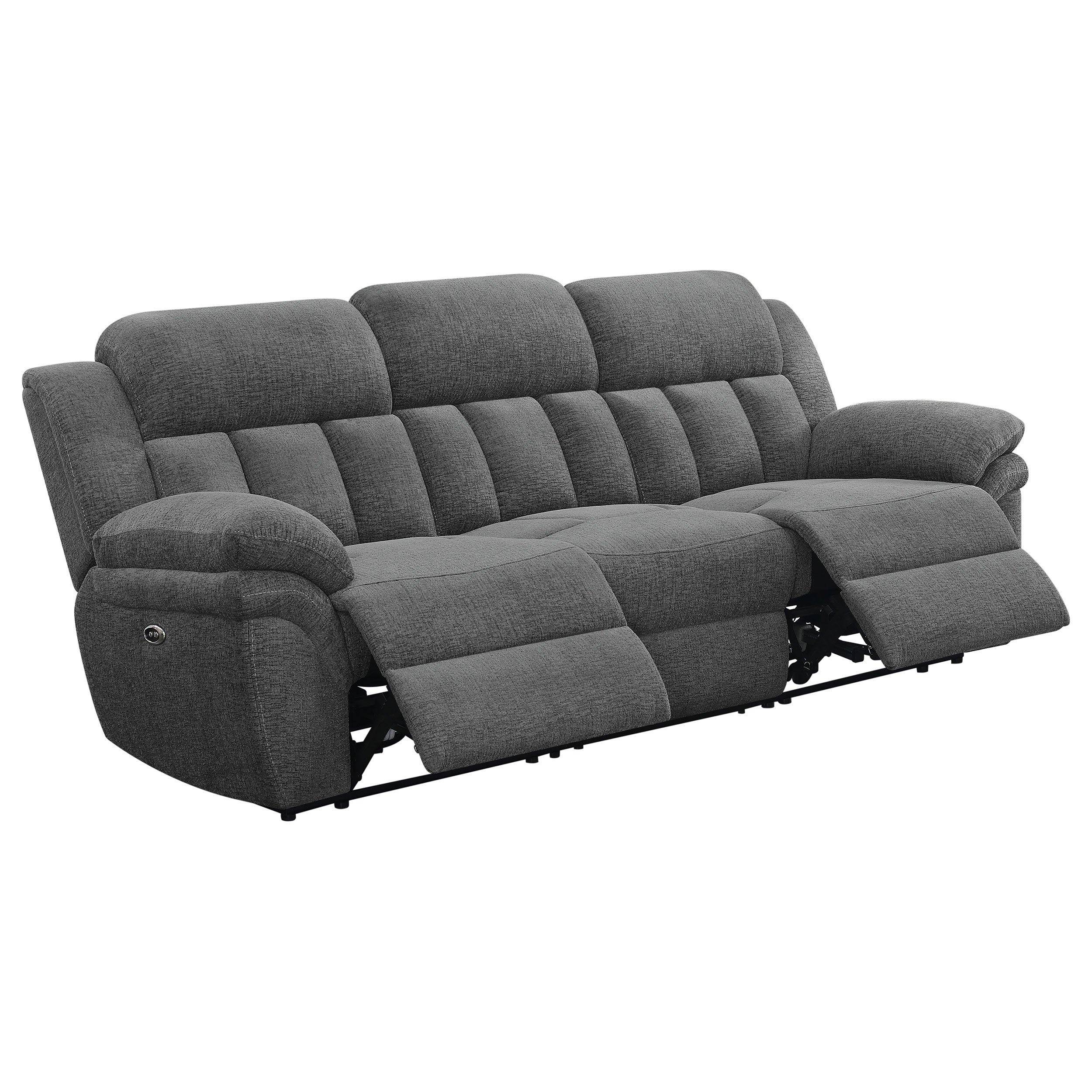 Bahrain Upholstered Power Sofa Charcoal - Image 5