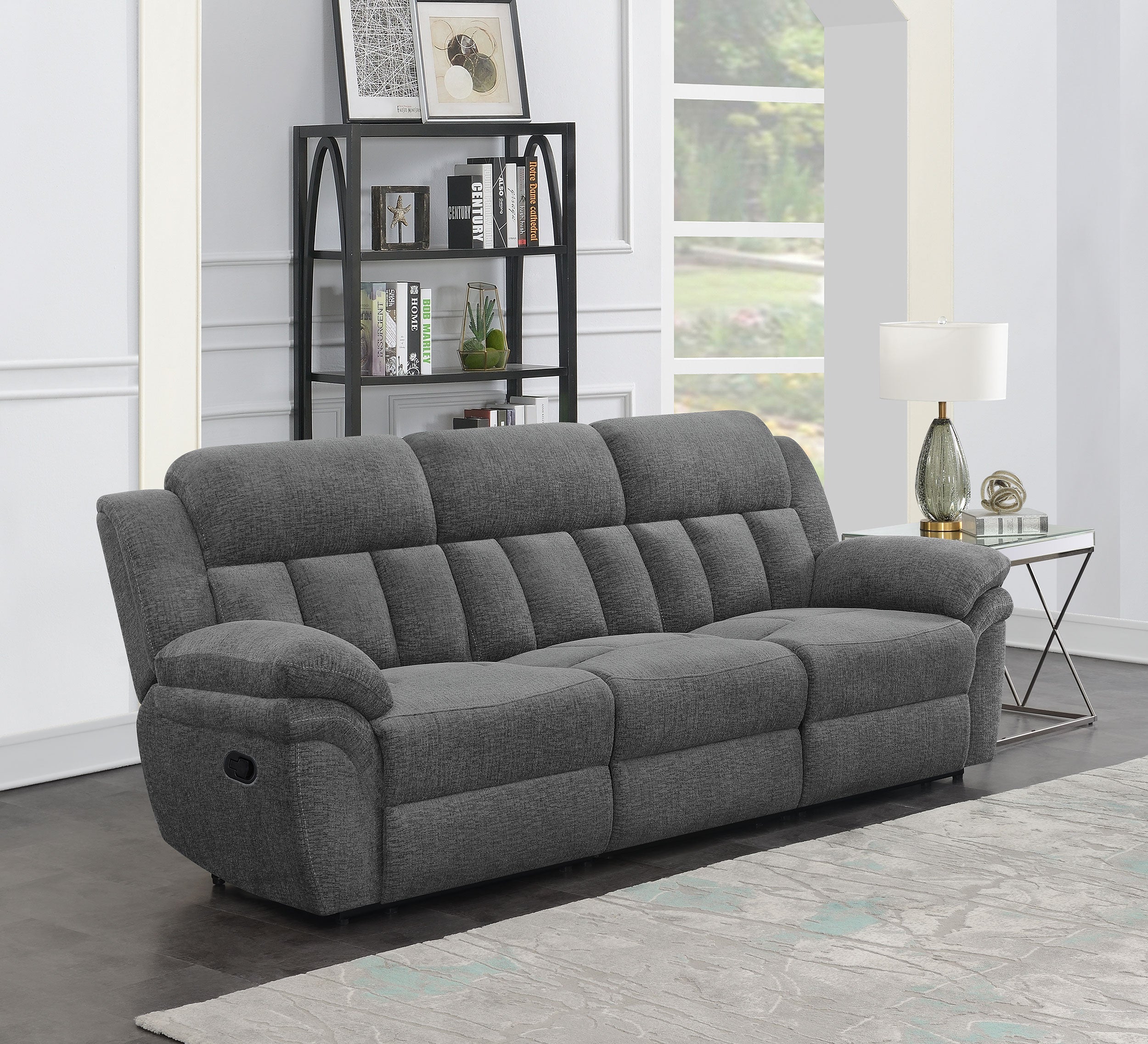 Bahrain Upholstered Motion Sofa Charcoal - Image 3