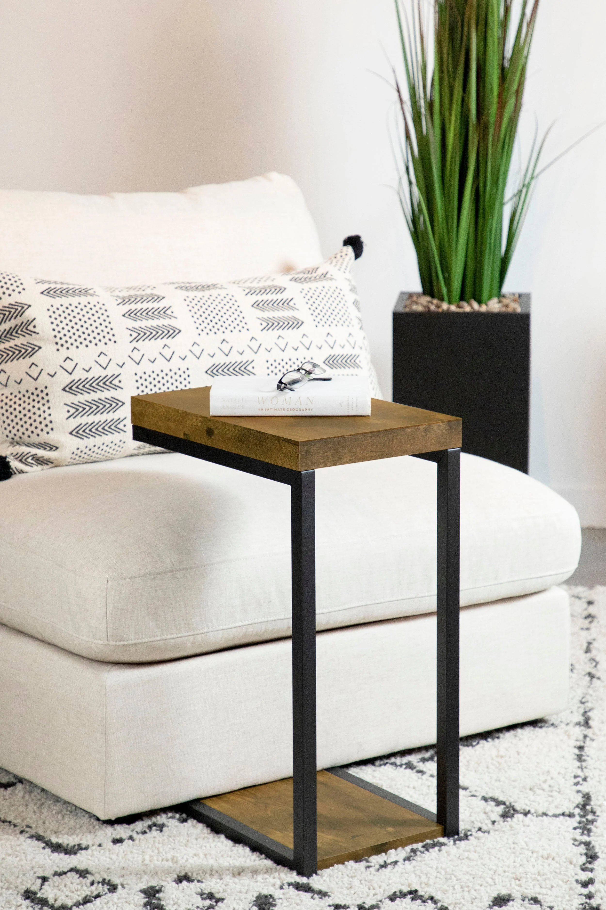 Beck Engineered Wood C-Shape Sofa Side Table - Image 6