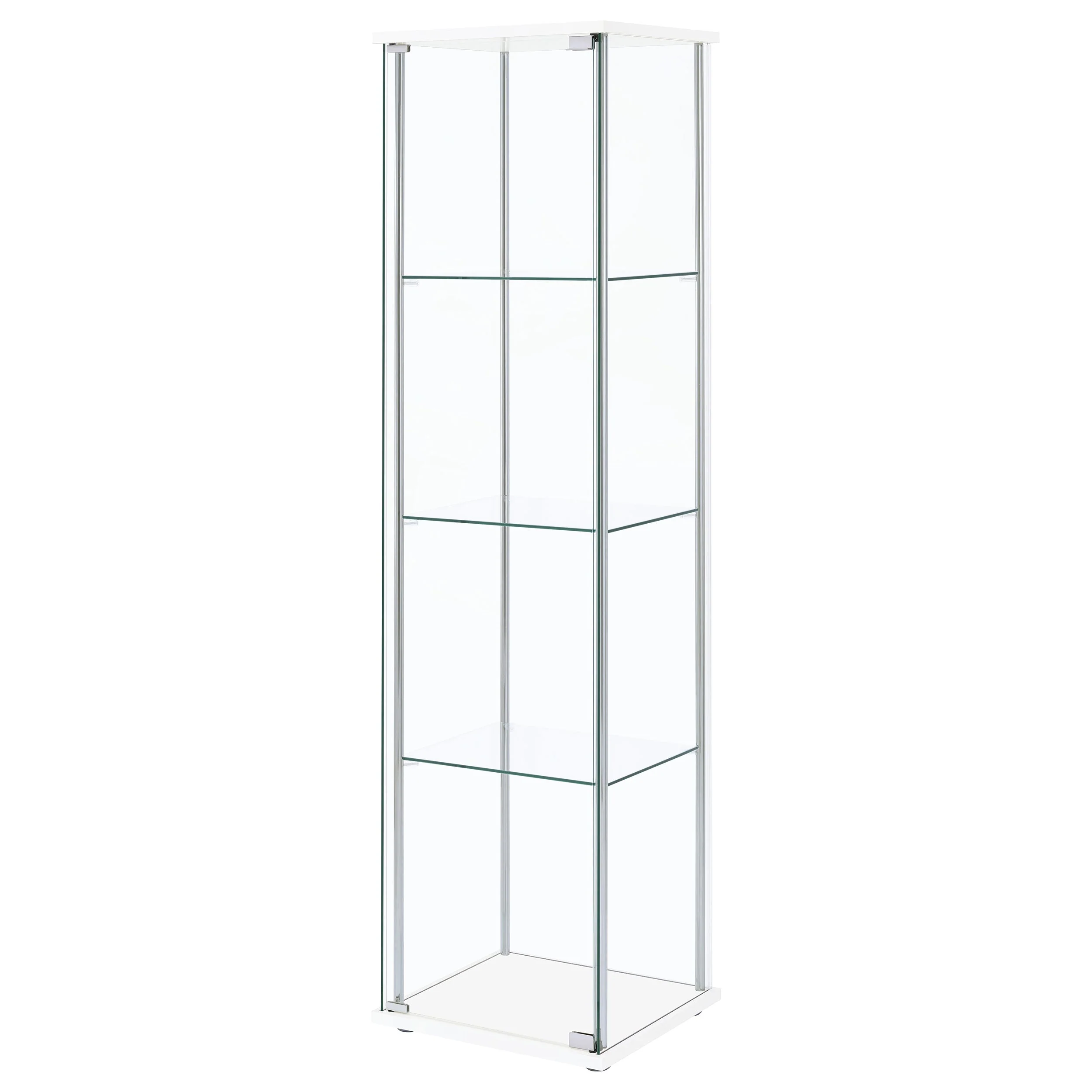 Bellatrix 4-shelf Clear Glass Curio Cabinet - Image 10