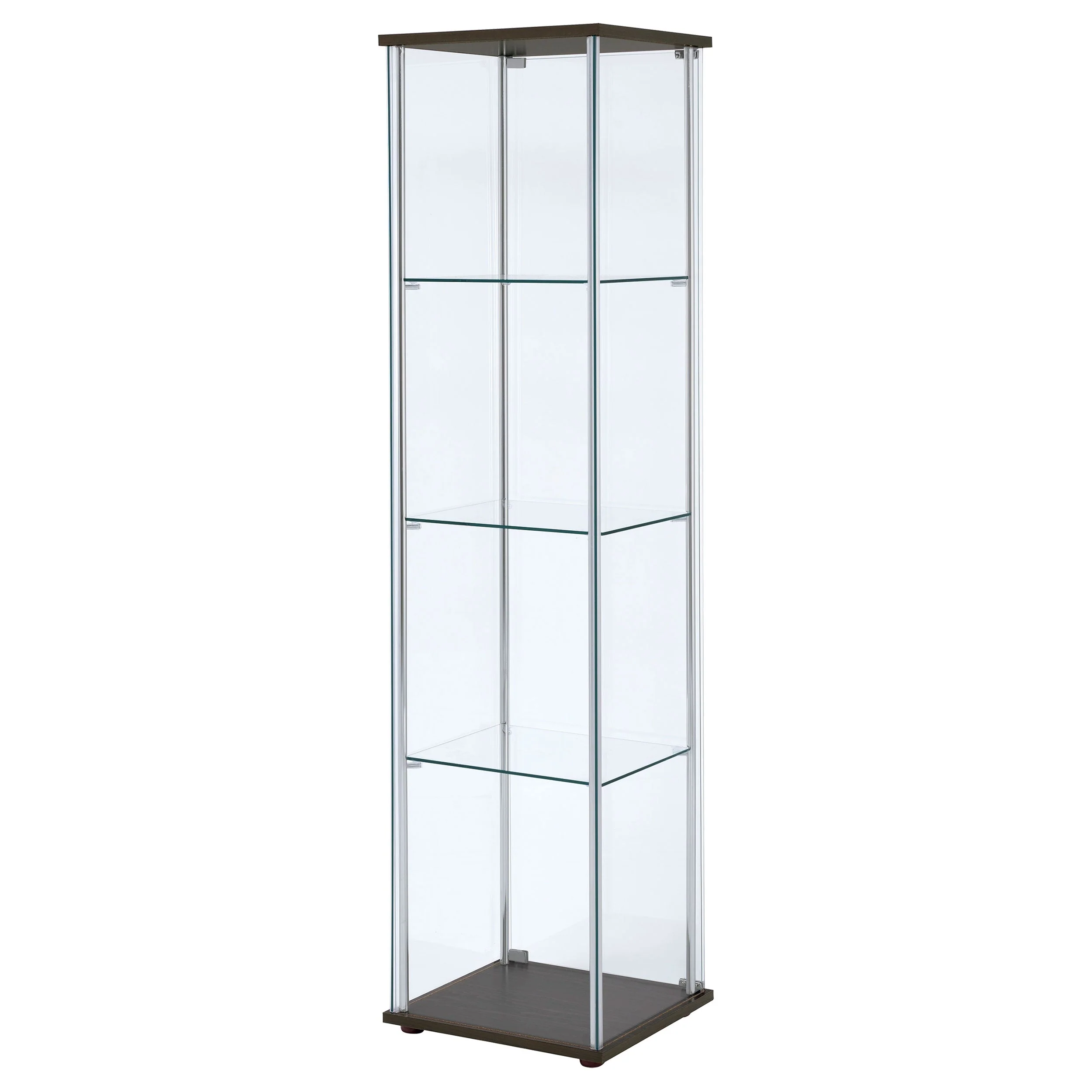 Bellatrix 4-shelf Clear Glass Curio Cabinet - Image 17