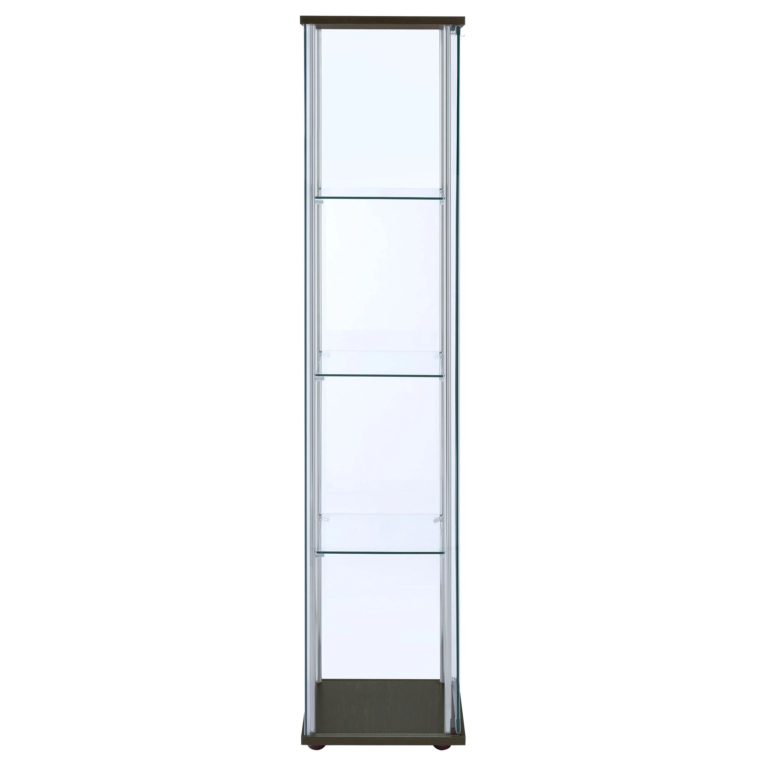Bellatrix 4-shelf Clear Glass Curio Cabinet - Image 19
