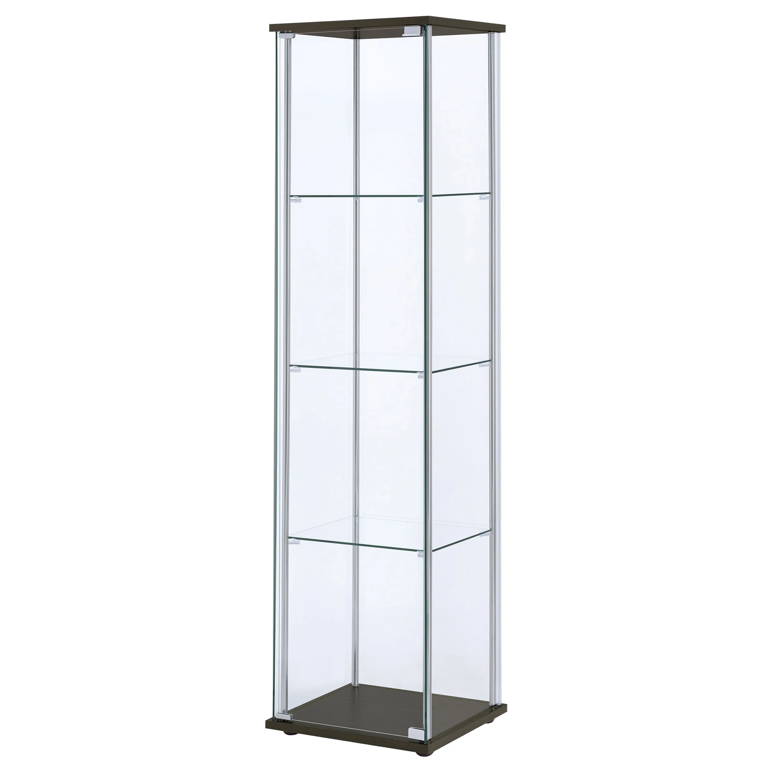 Bellatrix 4-shelf Clear Glass Curio Cabinet - Image 9